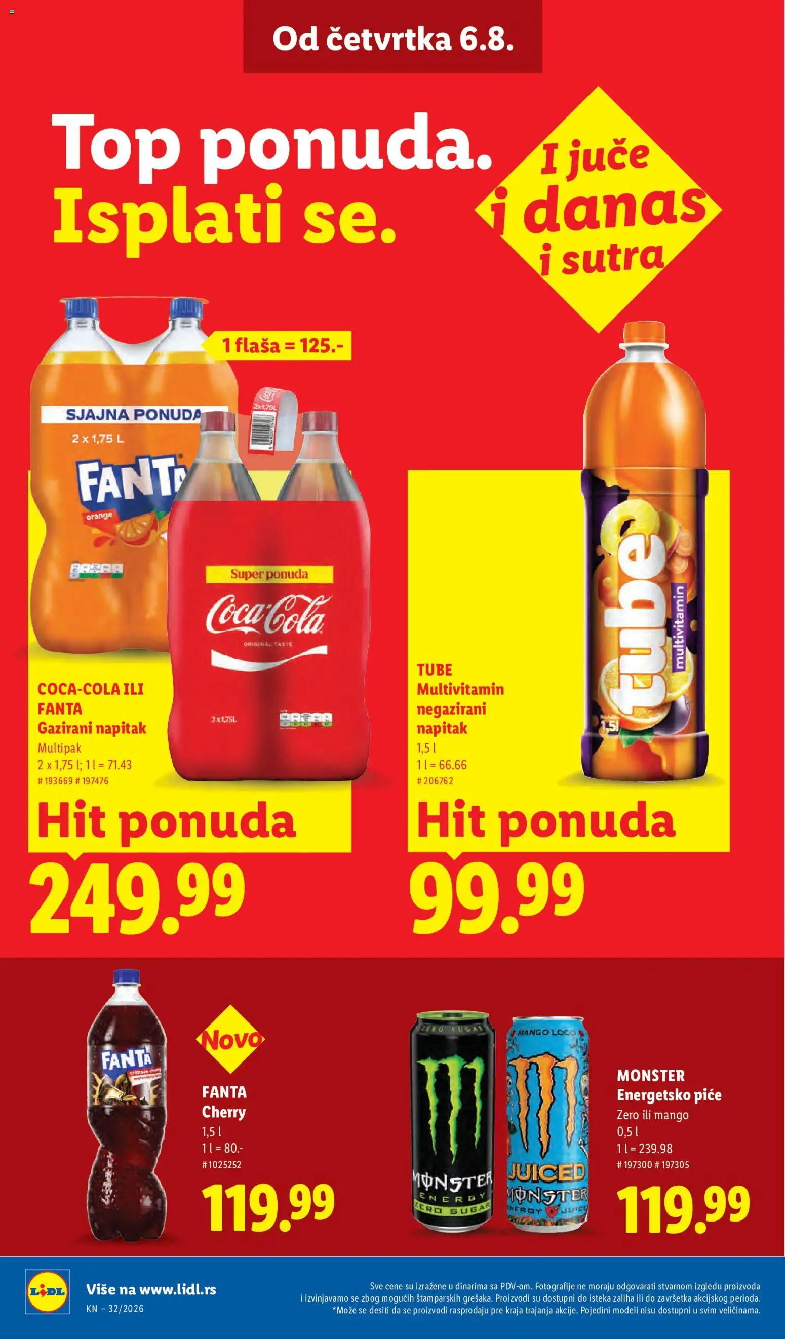 Lidl katalog - važi od 06.08.2026 | Strana: 30 | Proizvode: Mango, Energetsko piće, Multivitamin, Piće