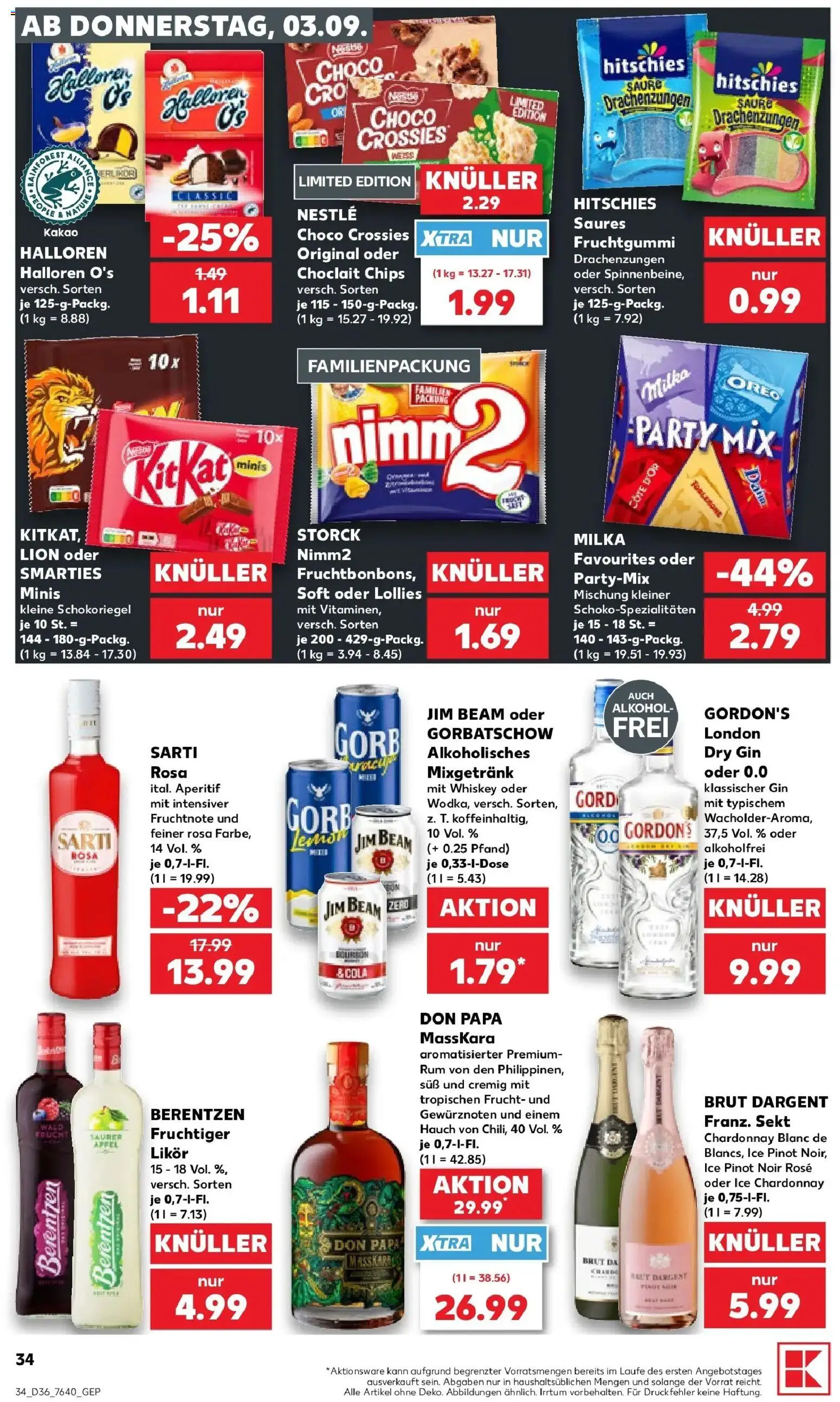 Prospekt Kaufland ab 31.08.2026 » Angebote Online zum Blättern | Seite: 43 | Produkte: Jim beam, Äpfel, Alkohol, Berentzen