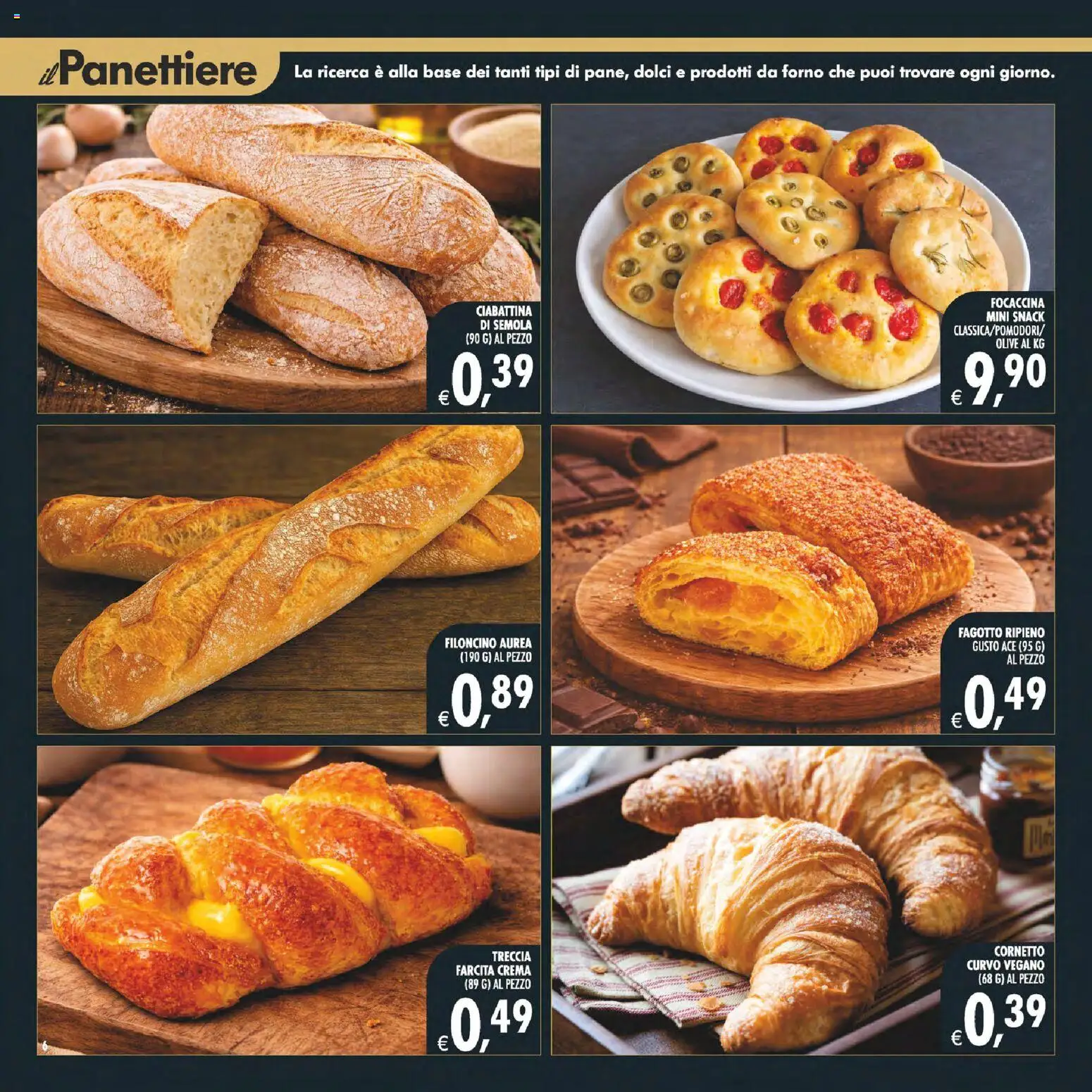 Volantino Decò del 28.04.2026 | Pagina: 6 | Prodotti: Crema, Cornetto, Olive, Forno
