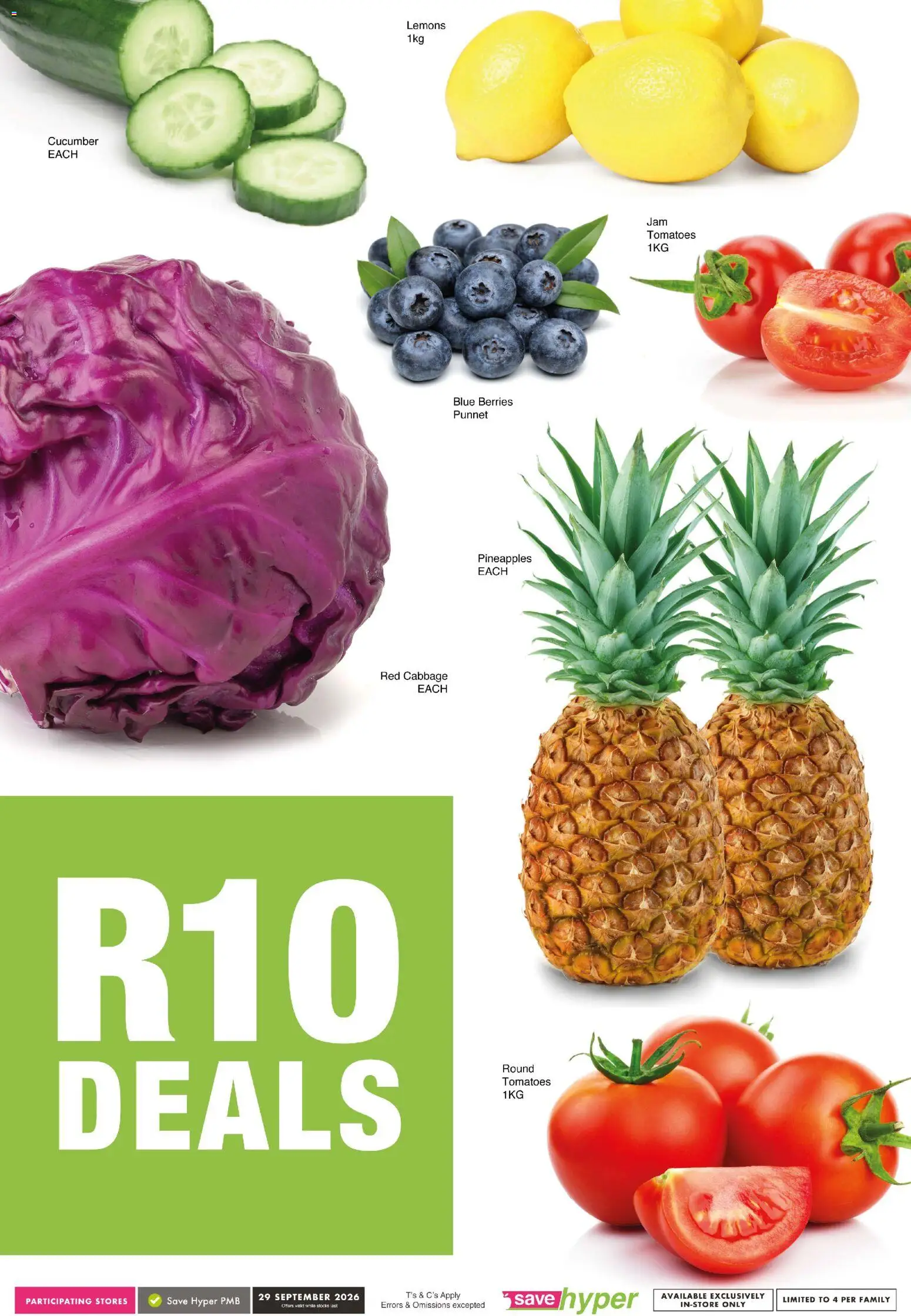 New Save catalogue – valid from 29/09/2026 | Page: 3 | Products: Lemons, Tomatoes