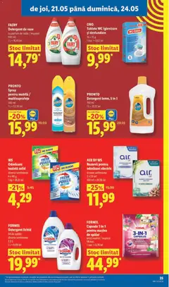 Ofertele Lidl valabile de la 18.05.2026 | Pagină: 35 | Produse: Detergent de vase, Mașină De Spălat, Toaletă, Parfum
