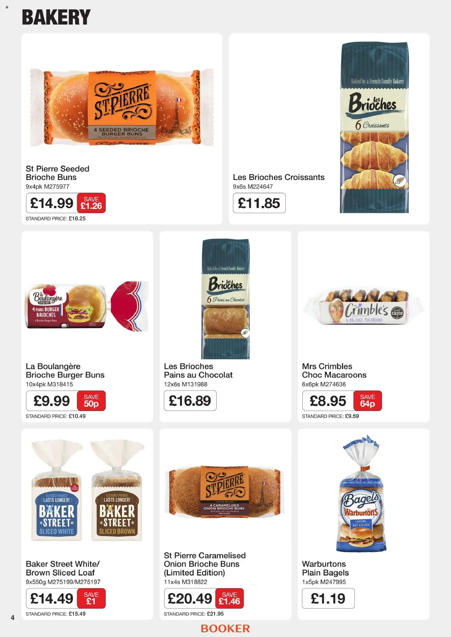 {H1} | Page: 4 | Products: Onion, Burger, Bakery, Sliced loaf