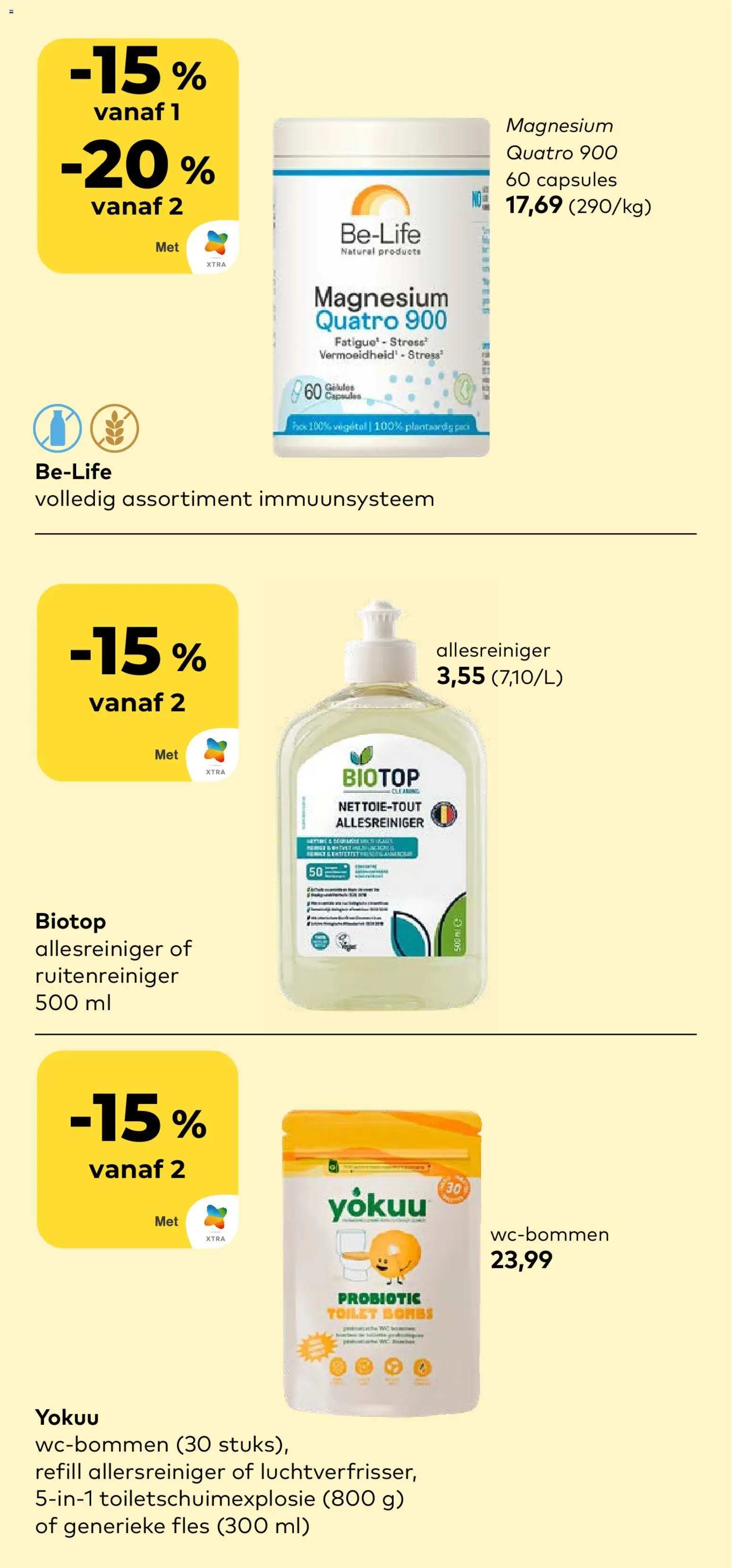 {H1} | Pagina: 16 | Producten: Fles, Allesreiniger, Ruitenreiniger, Toilet