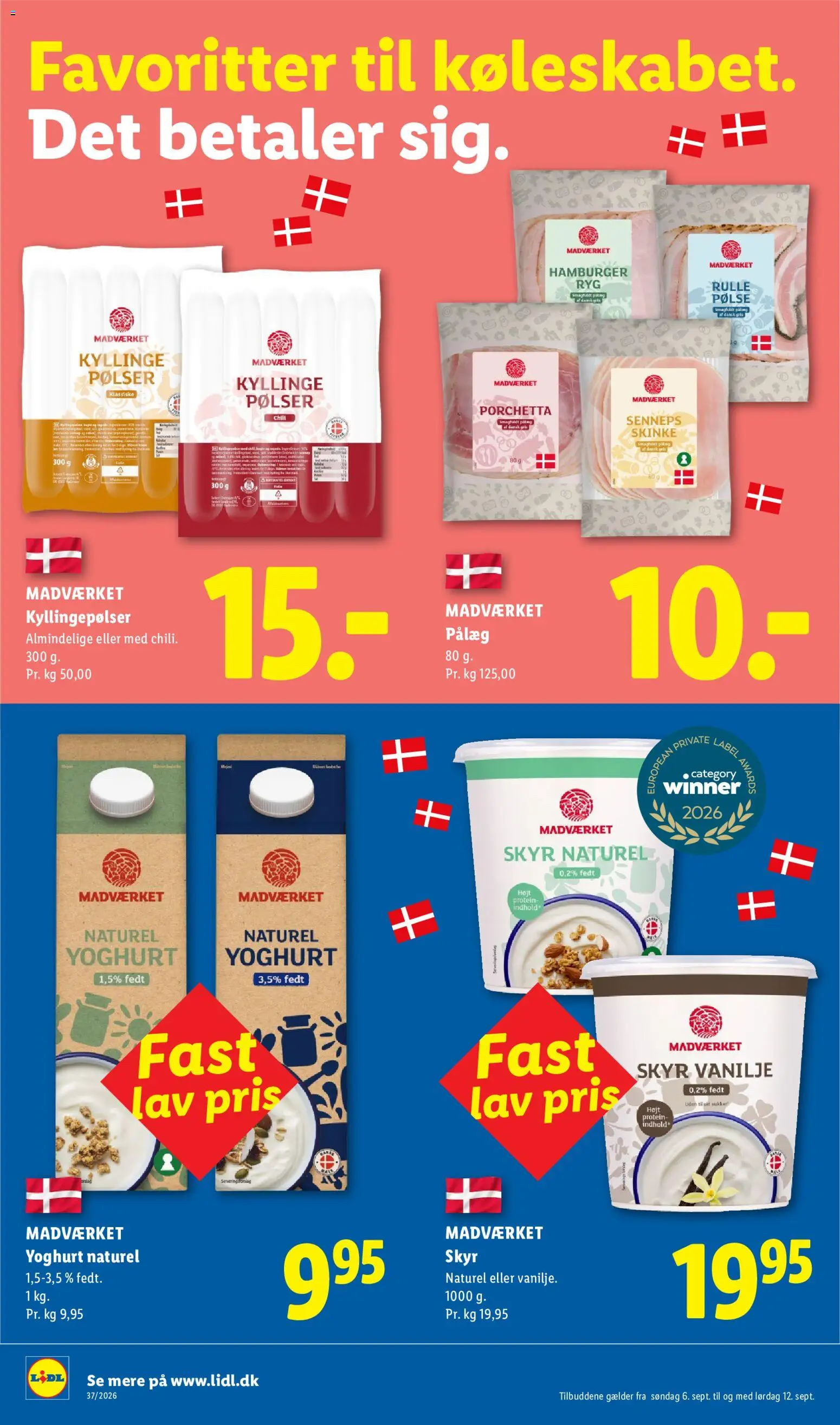 Lidl tilbudsavis – gyldig fra 06/09/2026 | Side: 2 | Produkter: Skinke, Skyr, Pålæg, Sukker