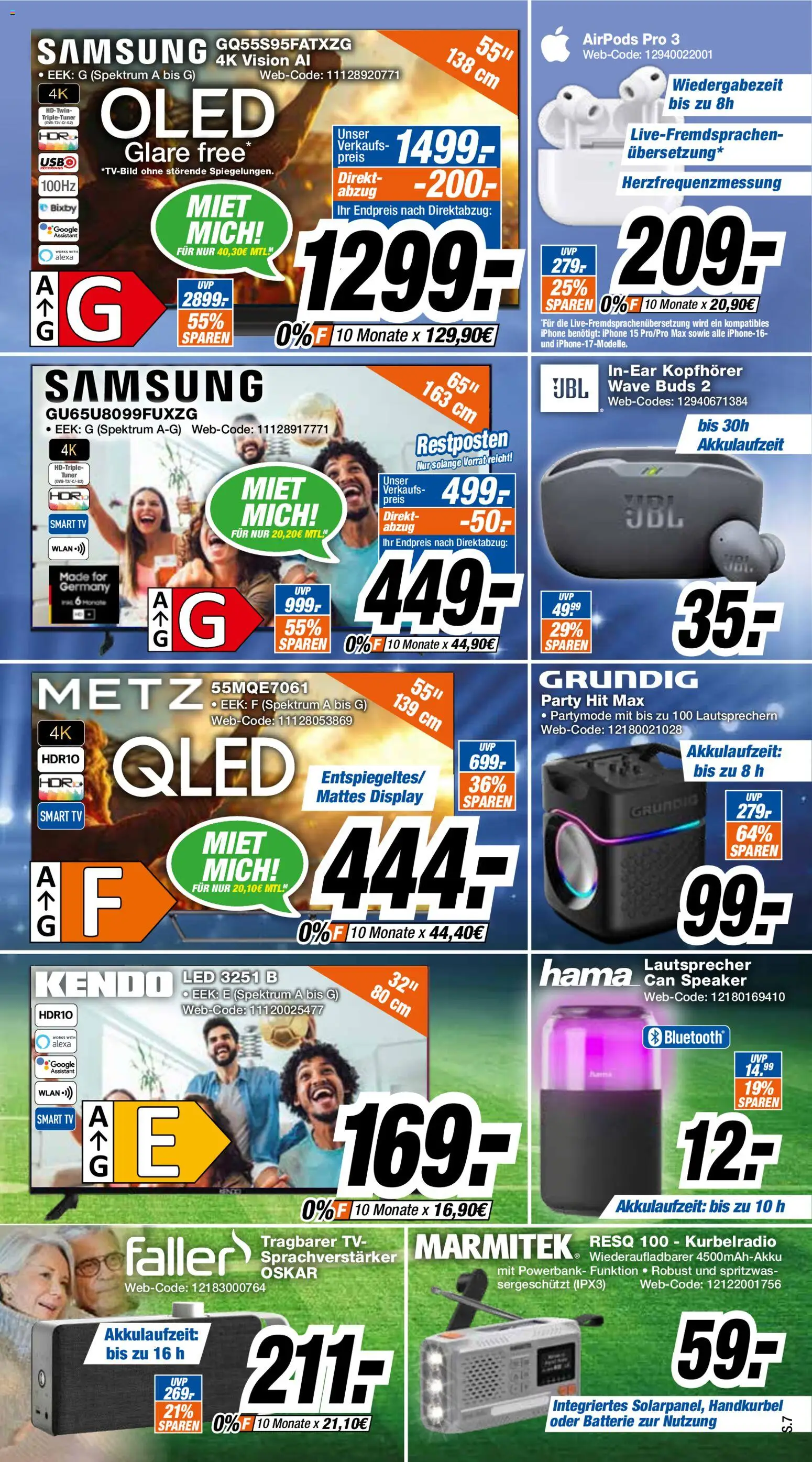 Expert Giessen – gültig ab 08.06.2026 | Seite: 7 | Produkte: Lautsprecher, Iphone, Powerbank, TV