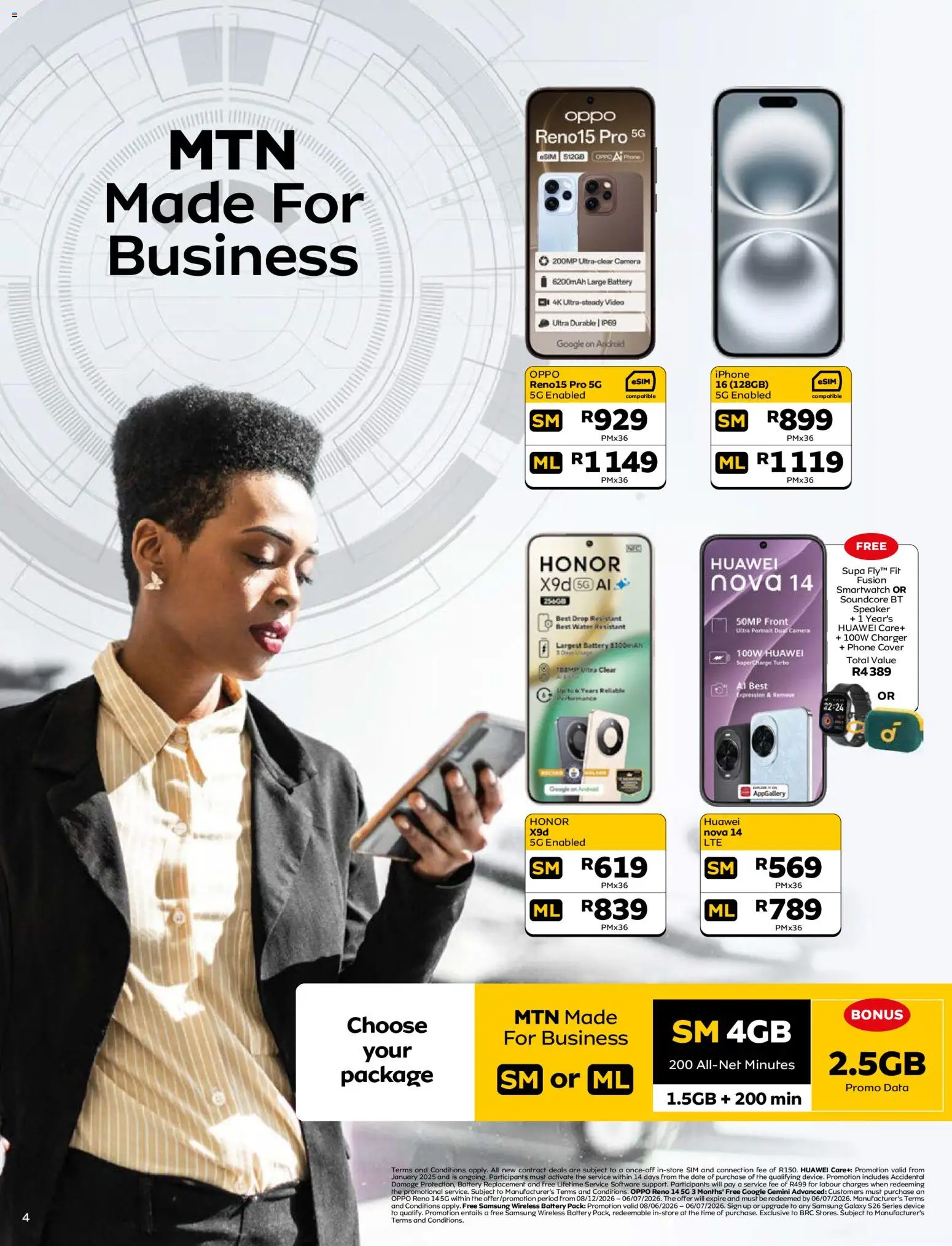 New MTN catalogue – valid from 08.06.2026 | Page: 4 | Products: Data, Phone, Speaker, Water