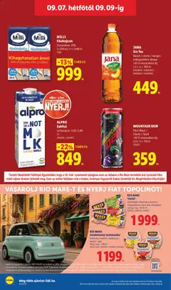 ALPRO Zabitai, Zsírtartalom: 3,5% / 1,8% 1 l - amely érvényes a következő dátumtól: 2026.09.03. | Oldal: 62