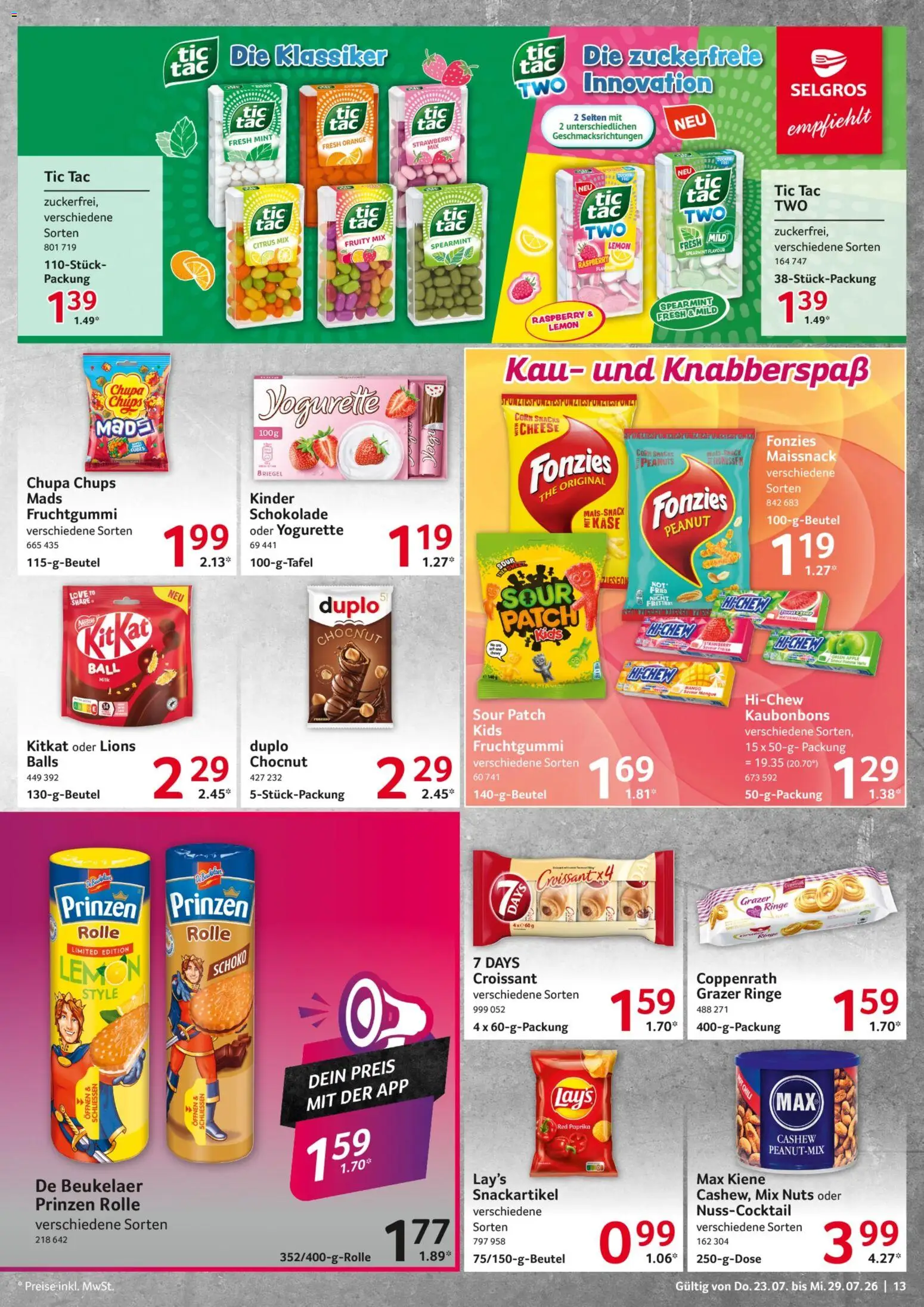 Selgros Prospekt – gültig ab 23.07.2026 | Seite: 13 | Produkte: Käse, Schokolade, Croissant, Mango