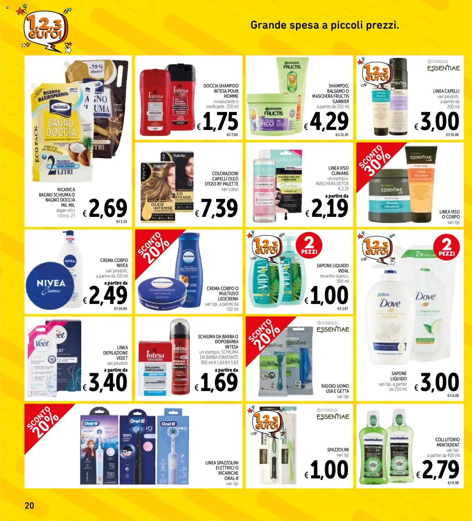Volantino Spazio Conad del 11/08/2026 | Pagina: 20 | Prodotti: Balsamo, Dopobarba, Sapone, Collutorio