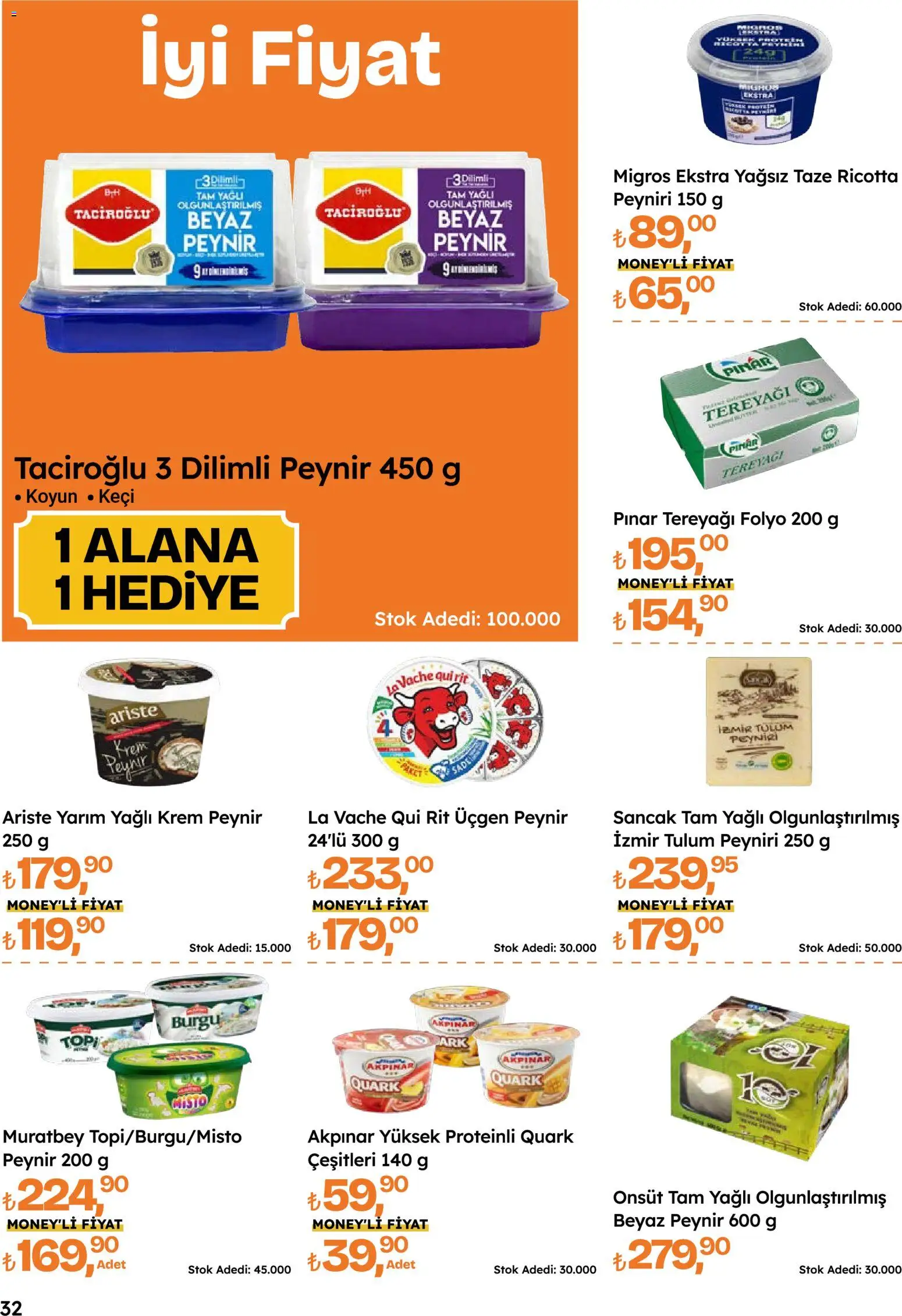Migros Katalog - 5M Migroskop Dijital - 05 Ekim 2026 tarihinden itibaren geçerlidir | Sayfa: 32 | Ürünler: Krem, Tereyağı, Peynir, Tulum