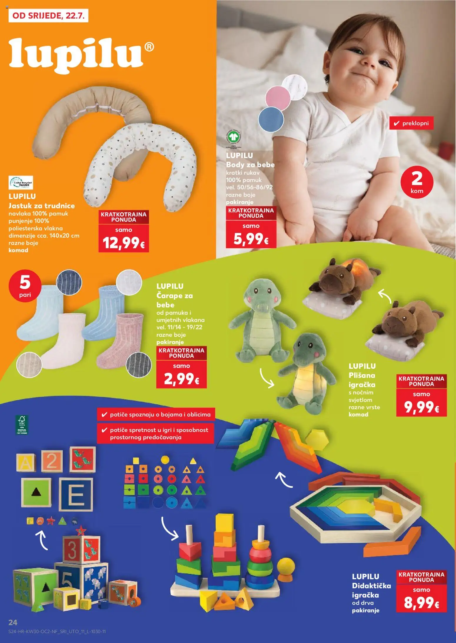 Kaufland katalog | vrijedi od 22.07.2026 | Stranica: 24 | Proizvodi: Jastuk, Čarape