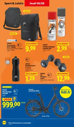 LIDL - Prévisualisation de CRIVIT Gourde de sport Hermétique, Env. 750 ml. L'unité au choix. valide à partir de 06/08/2026 | Page: 40