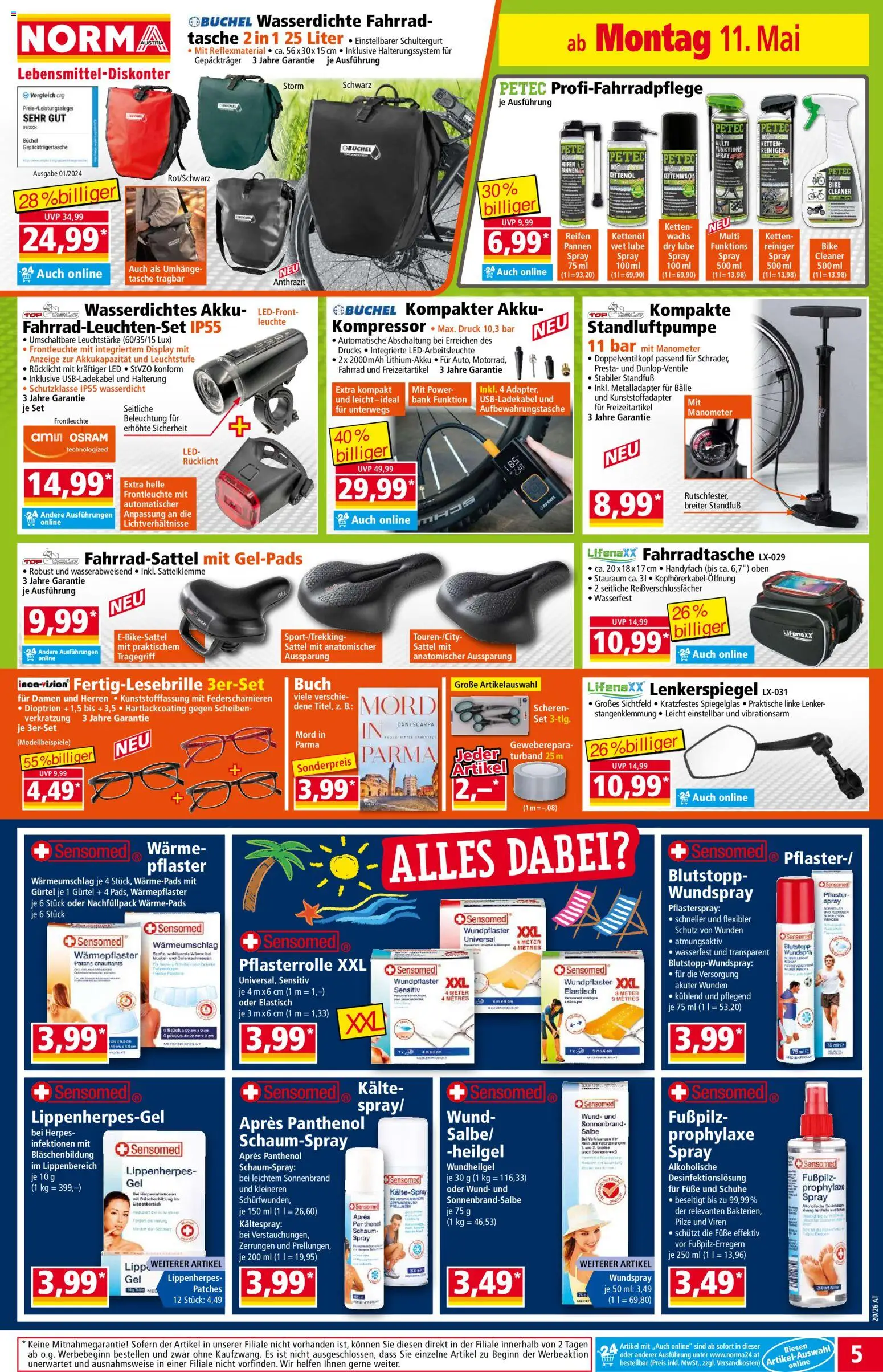 Norma Flugblatt gültig ab 11.05.2026 | Seite: 5 | Produkte: Gürtel, Tasche, Manometer