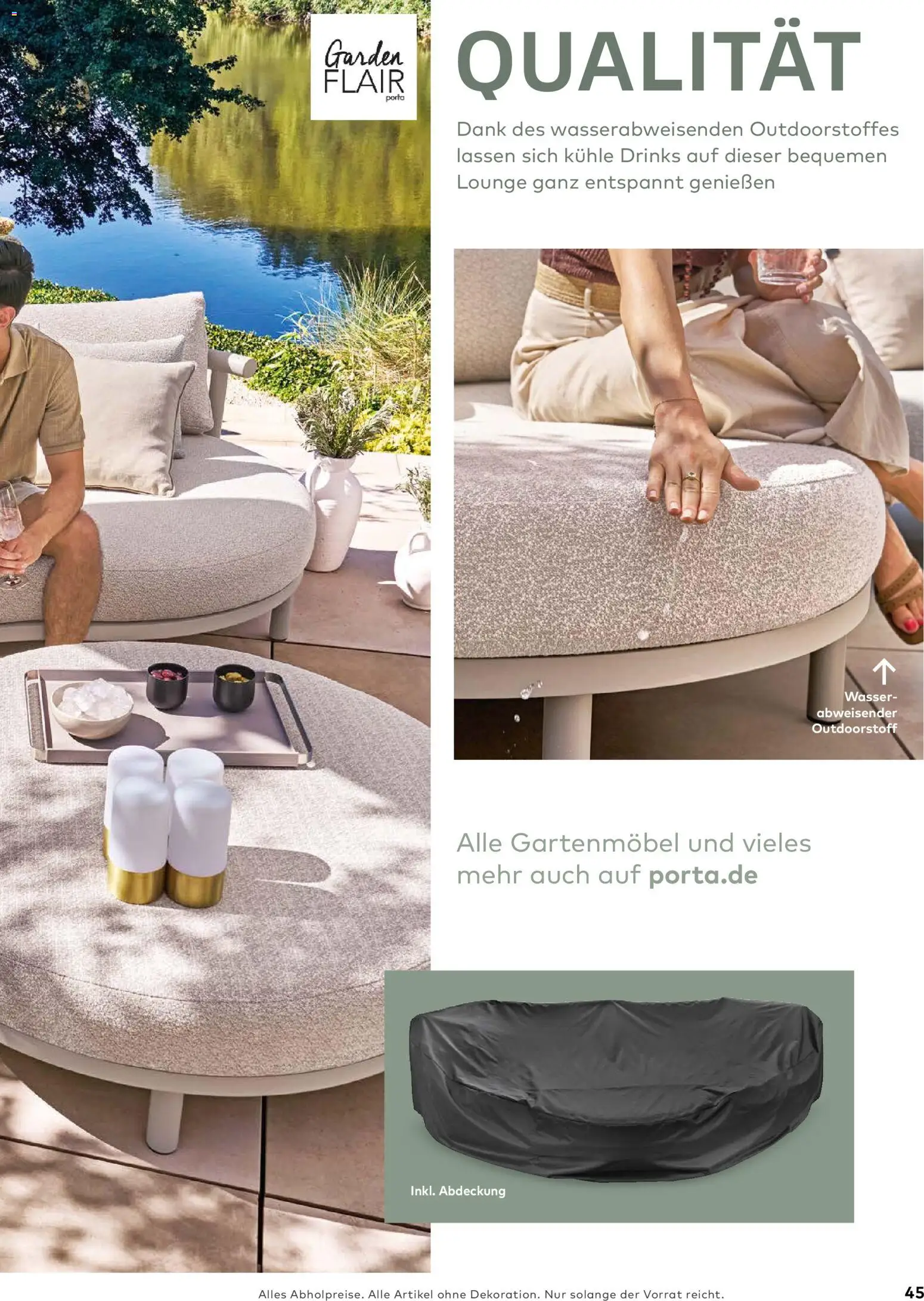 Porta! Gartenmöbel Katalog – gültig ab 01.03.2026 | Seite: 45 | Produkte: Gartenmöbel, Wasser