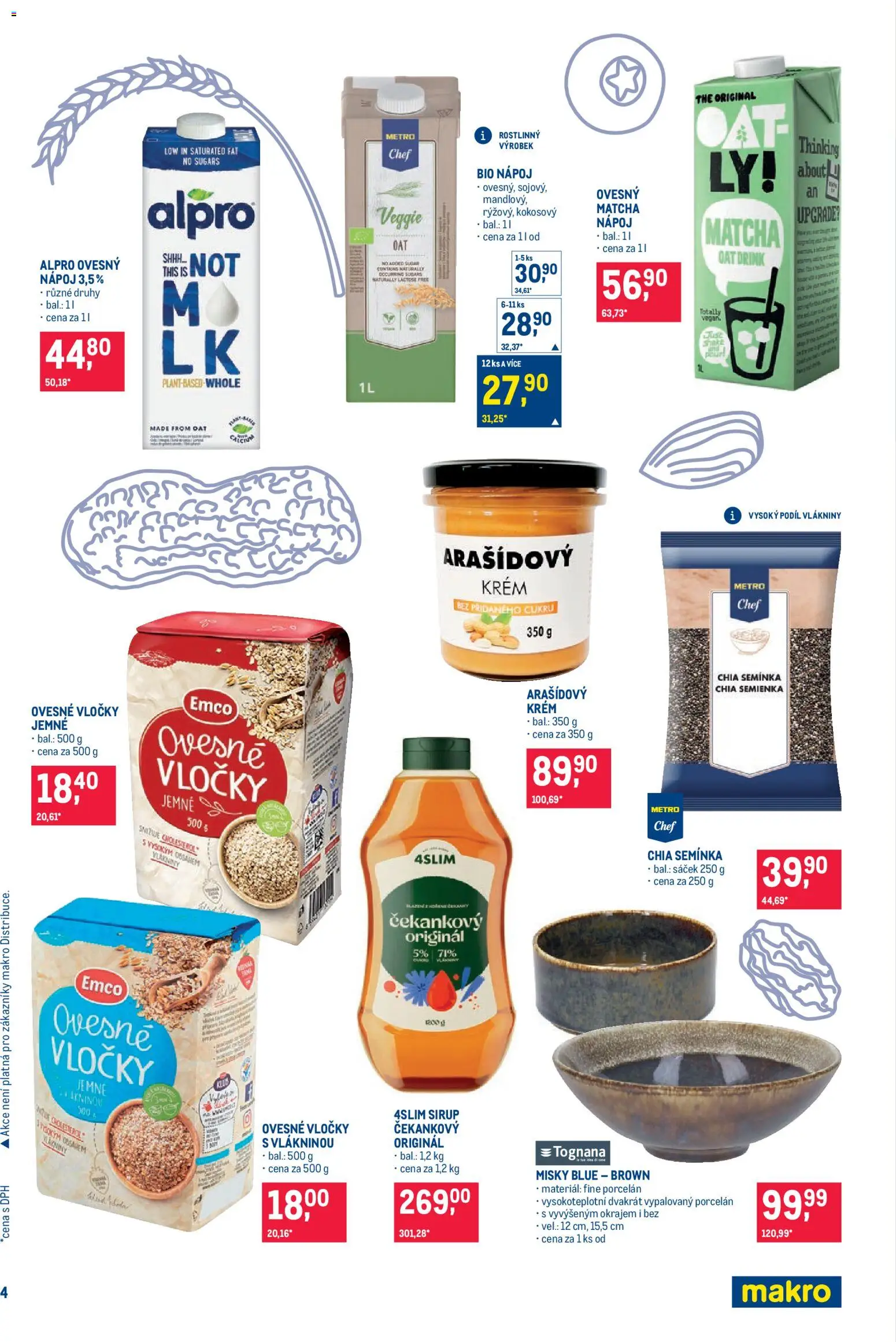 Makro leták - Pro milovníky jídla od 23.09.2026 | Strana: 4 | Produkty: Veggie, Krém, Vločky, Chia