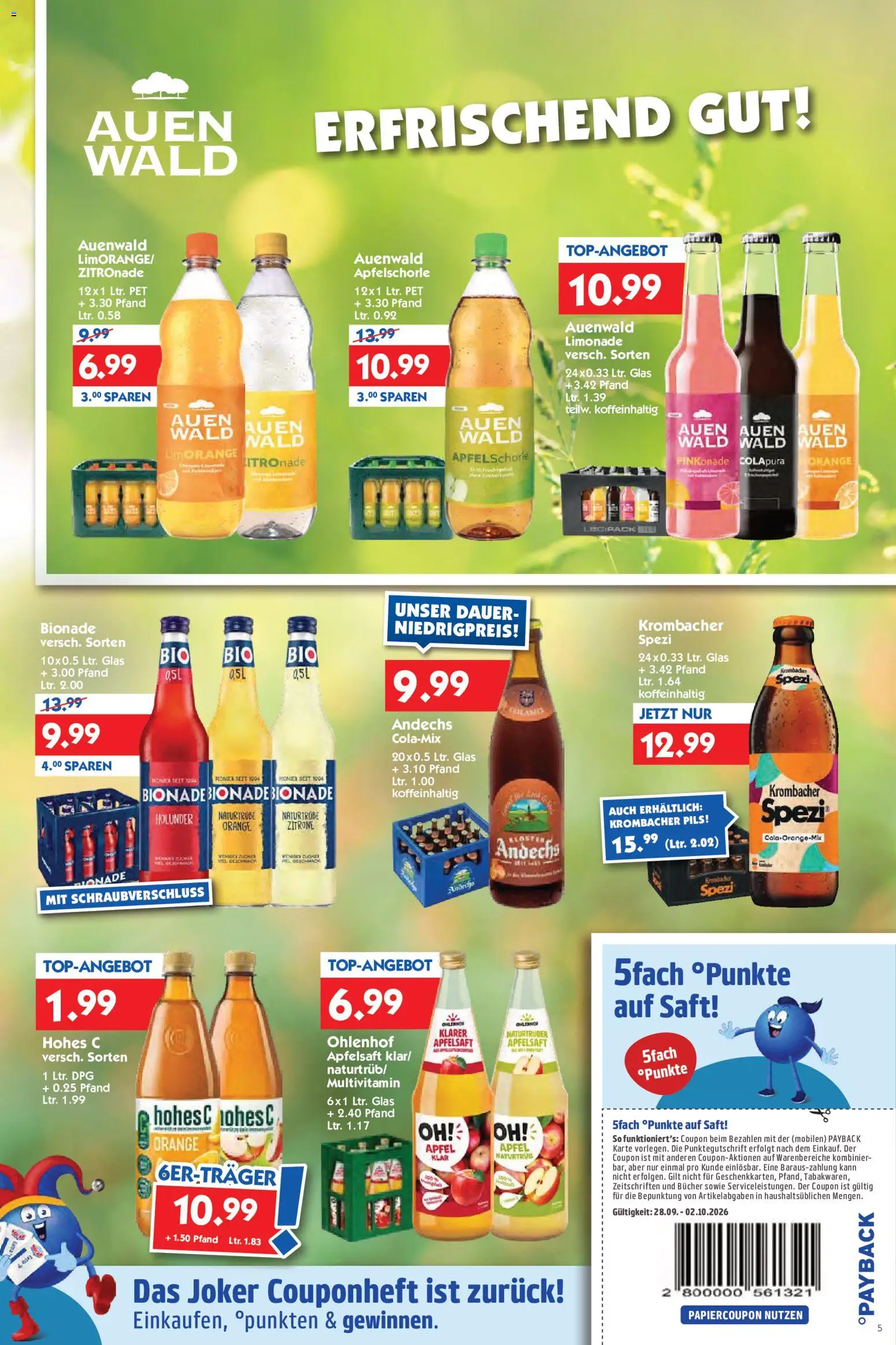 HOL’AB! Prospekt – gültig ab 28.09.2026 | Seite: 5 | Produkte: Pils, Limonade, Bionade, Apfelsaft