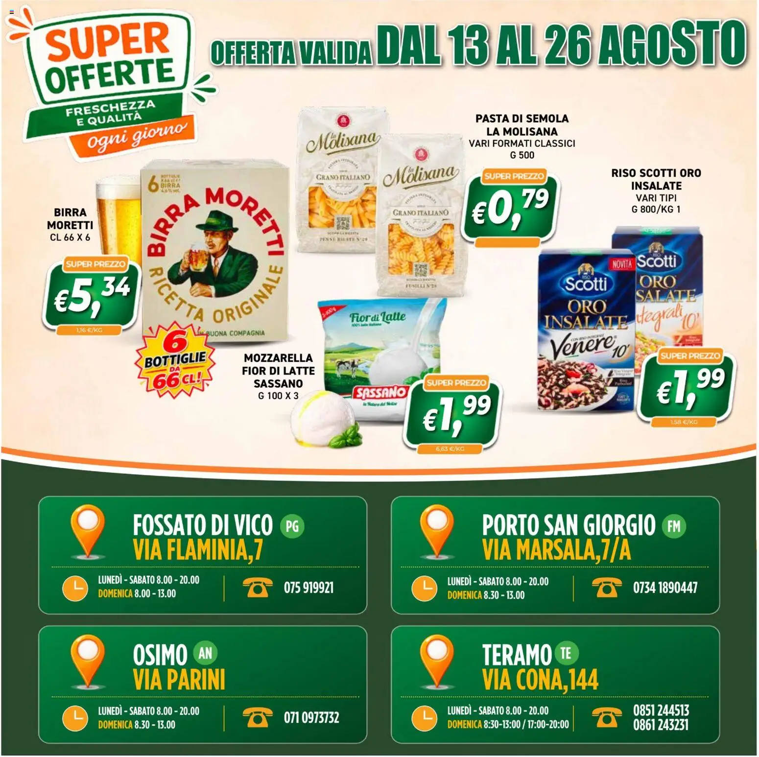 Volantino Coal del 13/08/2026 | Pagina: 24 | Prodotti: Birra, La Molisana, Mozzarella, Semola