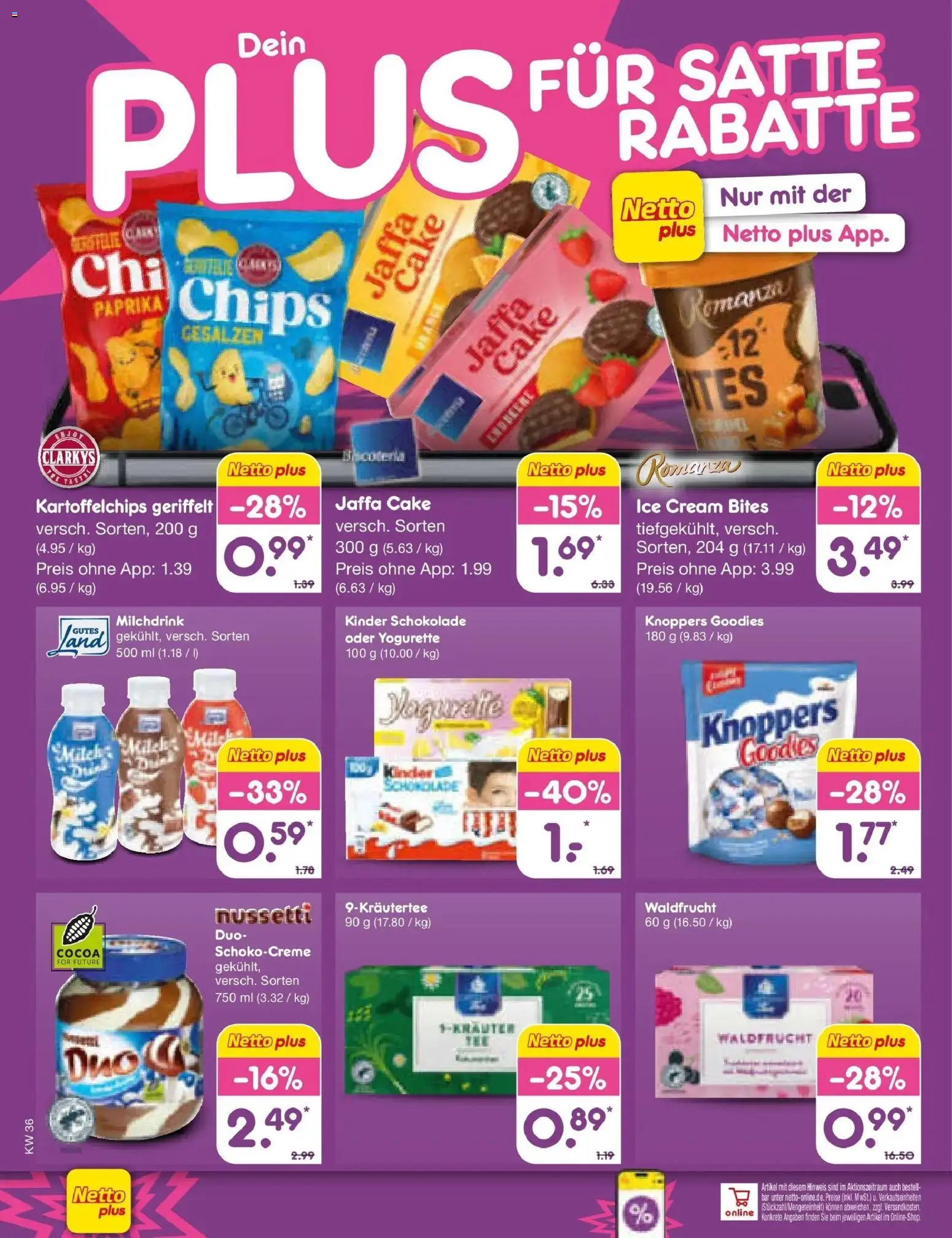Netto Marken-Discount Prospekt Mauern (ab 31.08.2026) » Angebote | Seite: 67 | Produkte: Yogurette, Schokolade, Paprika, Knoppers