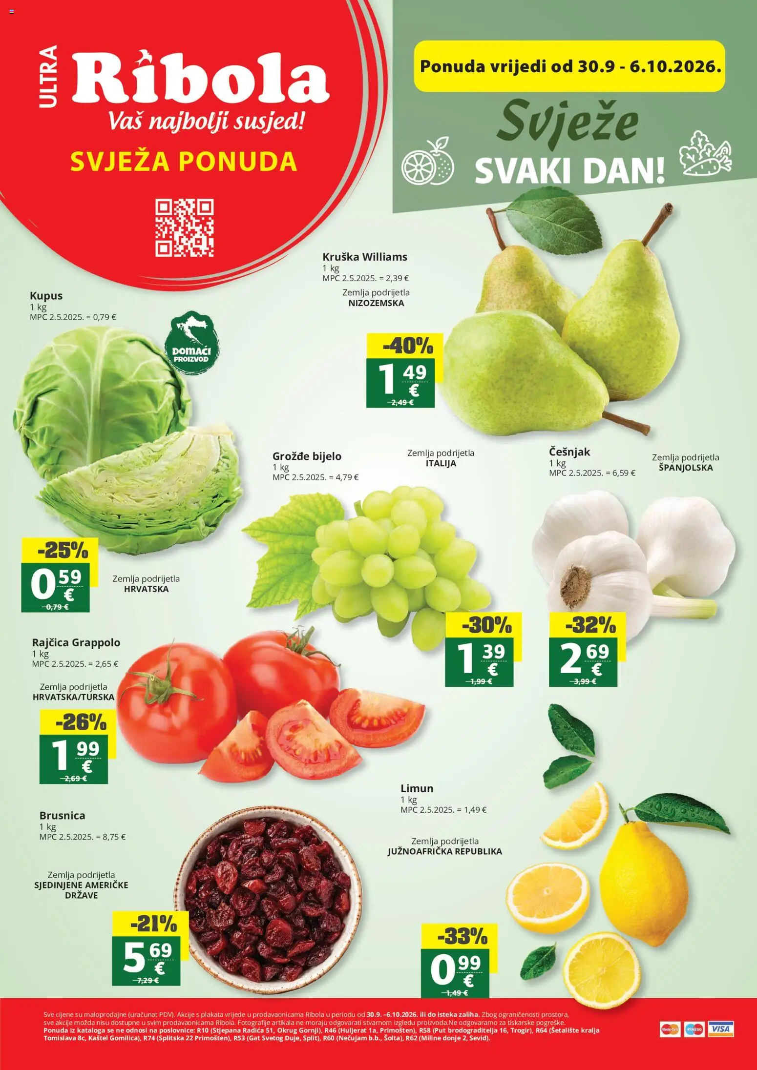 Ribola katalog | vrijedi od 30.09.2026 | Stranica: 1 | Proizvodi: Zemlja, Limun, Češnjak, Grožđe