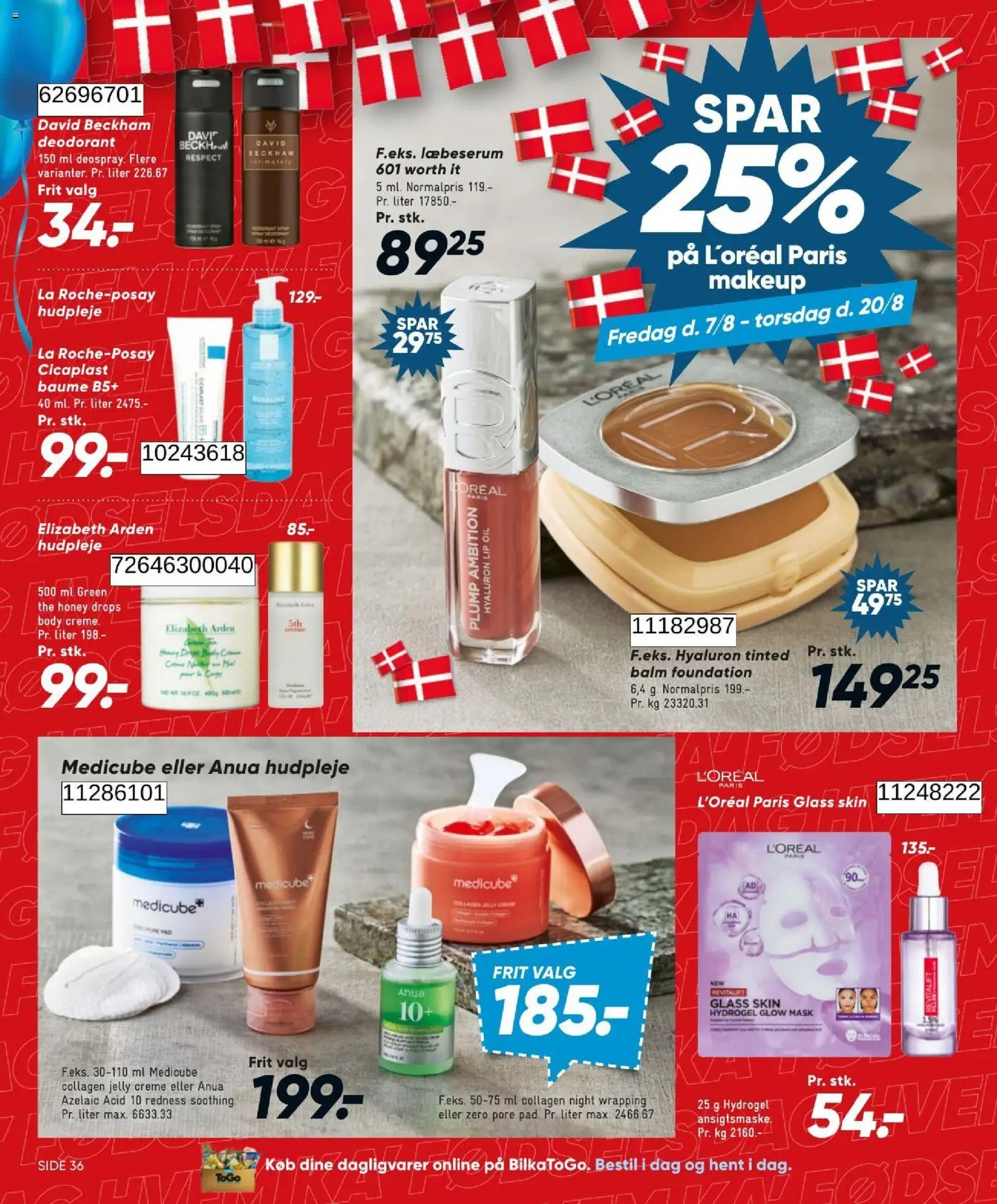 Bilka tilbudsavis – gyldig fra 07/08/2026 | Side: 48 | Produkter: Makeup, Creme, Deodorant, Collagen