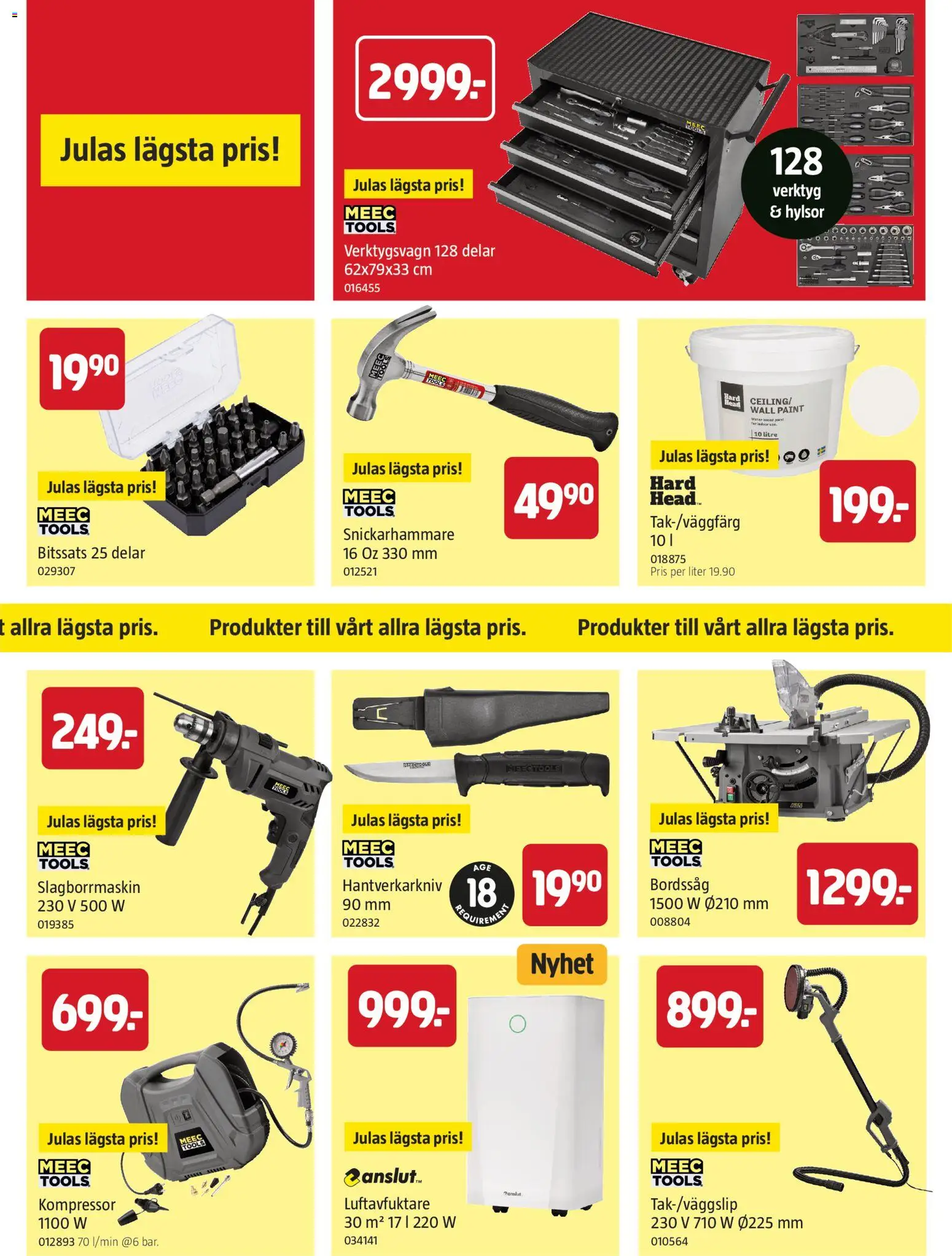 Jula reklamblad aktuell från 22/10/2026 | Sida: 11 | Produkter: Verktyg, Luftavfuktare, Kompressor, Slagborrmaskin