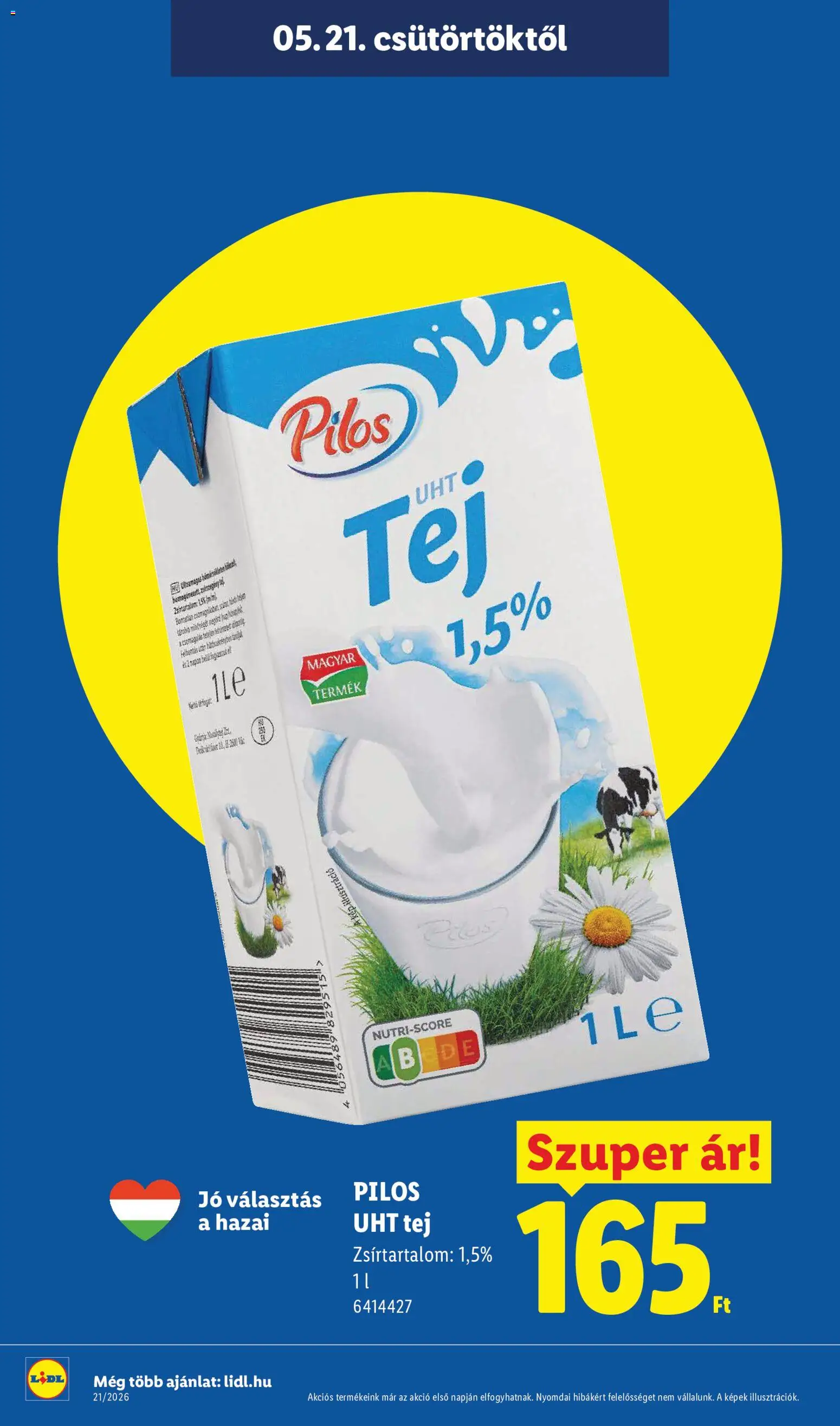 Lidl akciós ujság - amely érvényes a következő dátumtól: 21.05.2026 | Oldal: 2 | Termékek: Tej
