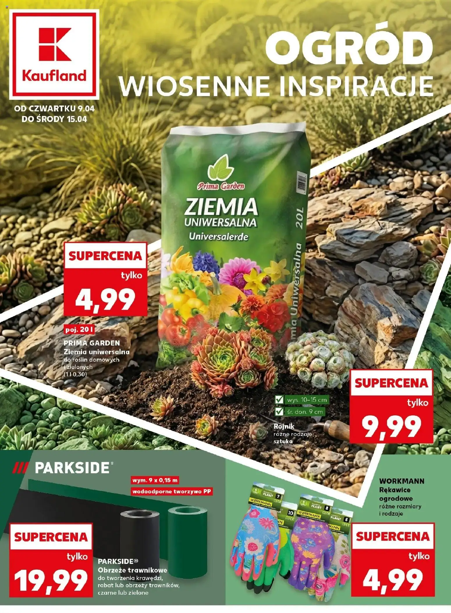 Kaufland gazetka - Ogród od 09.04.2026 | Strona: 1 | Produkty: Ziemia uniwersalna, Ziemia