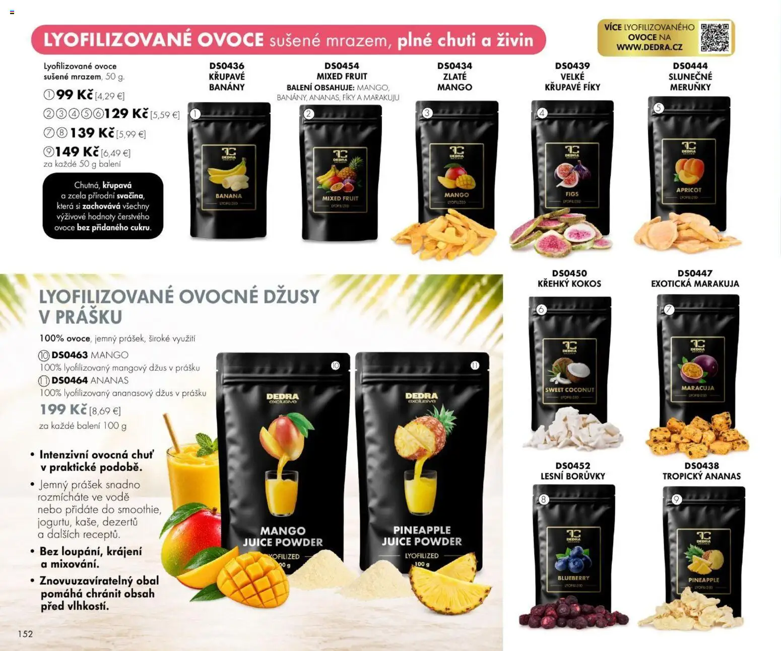 Nové Dedra akcie – leták je platný od 23.10.2026 | Strana: 52 | Produkty: Džús, Banány, Ananás, Mango