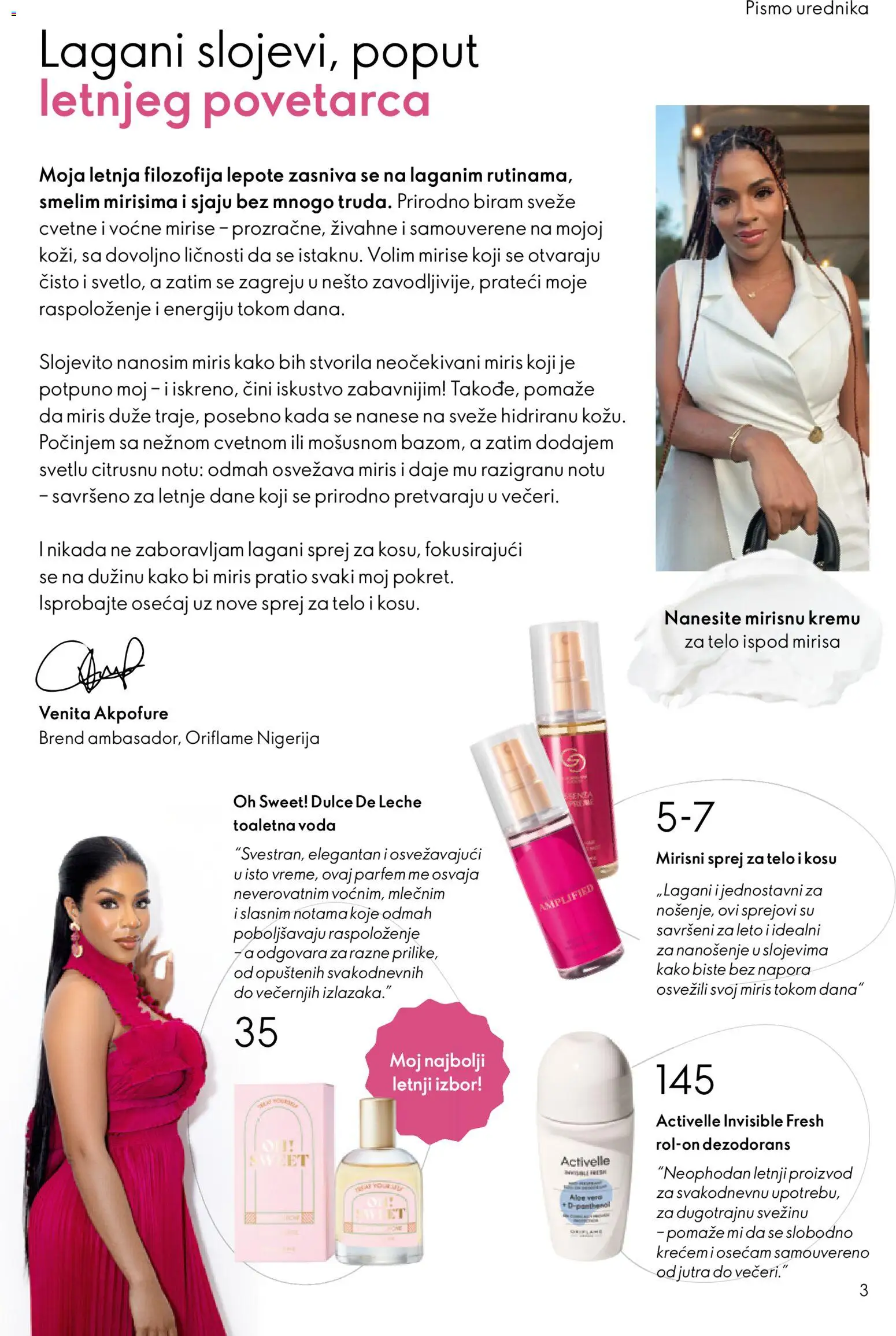 Oriflame katalog - važi od 24.06.2026 | Strana: 3 | Proizvode: Miris, Parfem, Voda, Dezodorans