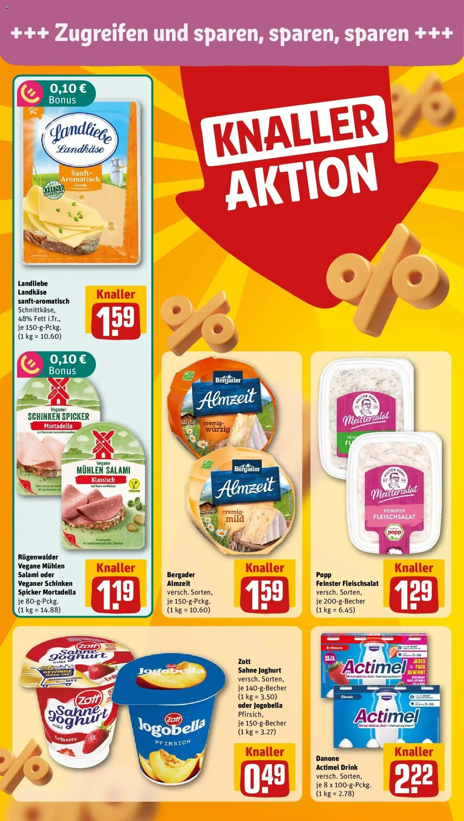 REWE Prospekt ab 14.09.2026 zum Blättern » Angebote | Seite: 12 | Produkte: Actimel, Joghurt, Gouda, Schinken