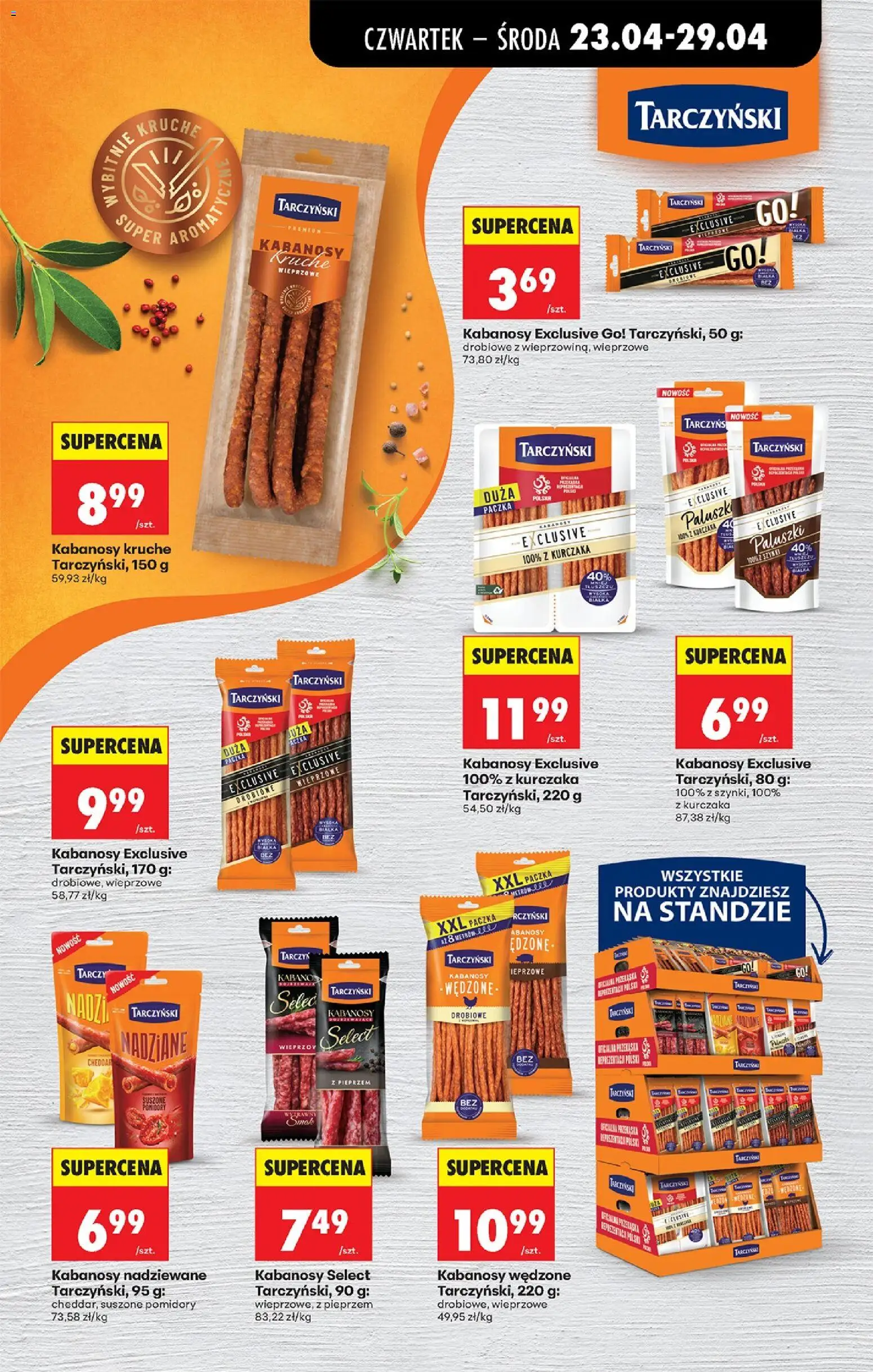 Biedronka gazetka od czwartku od 23.04.2026 | Strona: 51 | Produkty: Kabanosy, Paluszki, Pomidory, Cheddar