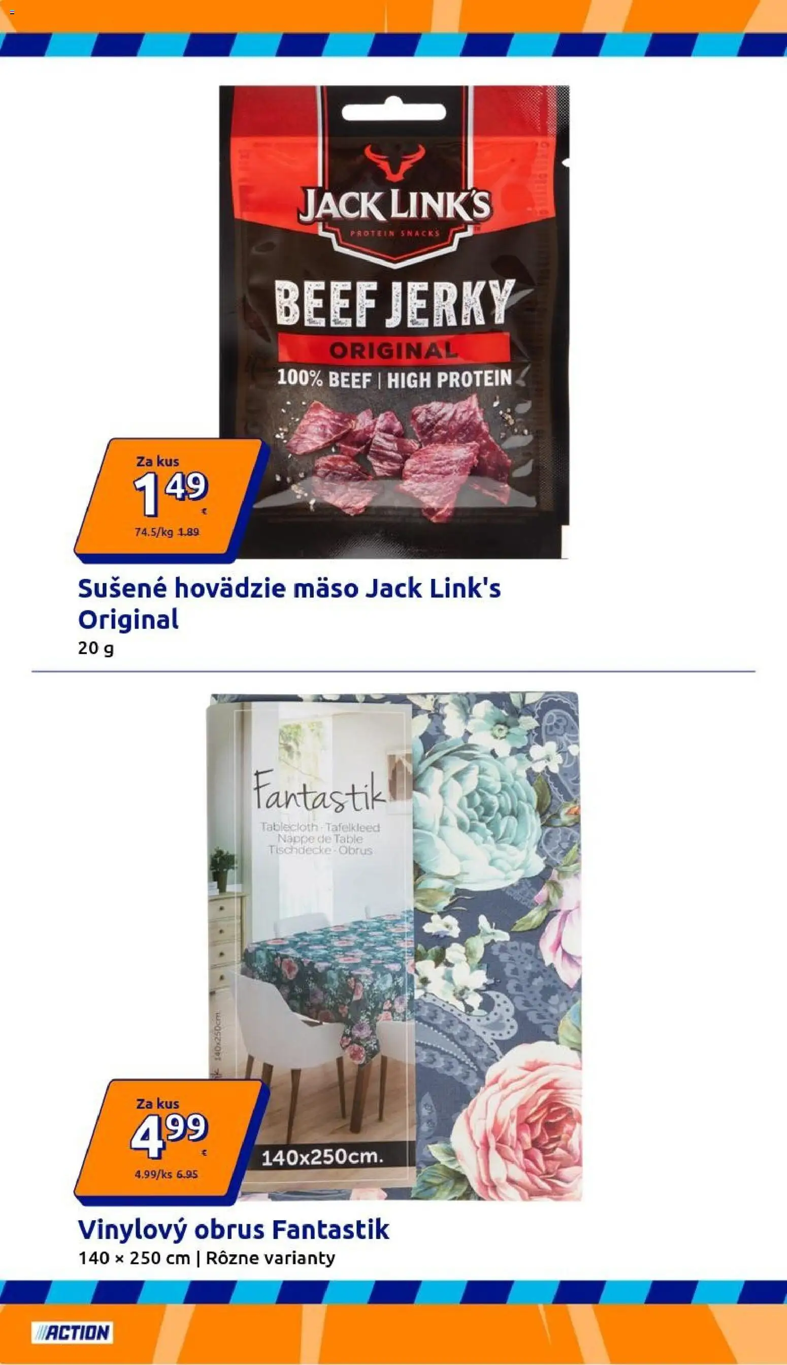 Nové Action akcie – leták je platný od 16.09.2026 | Strana: 16 | Produkty: Hovädzie mäso, Protein, Mäso, Jerky