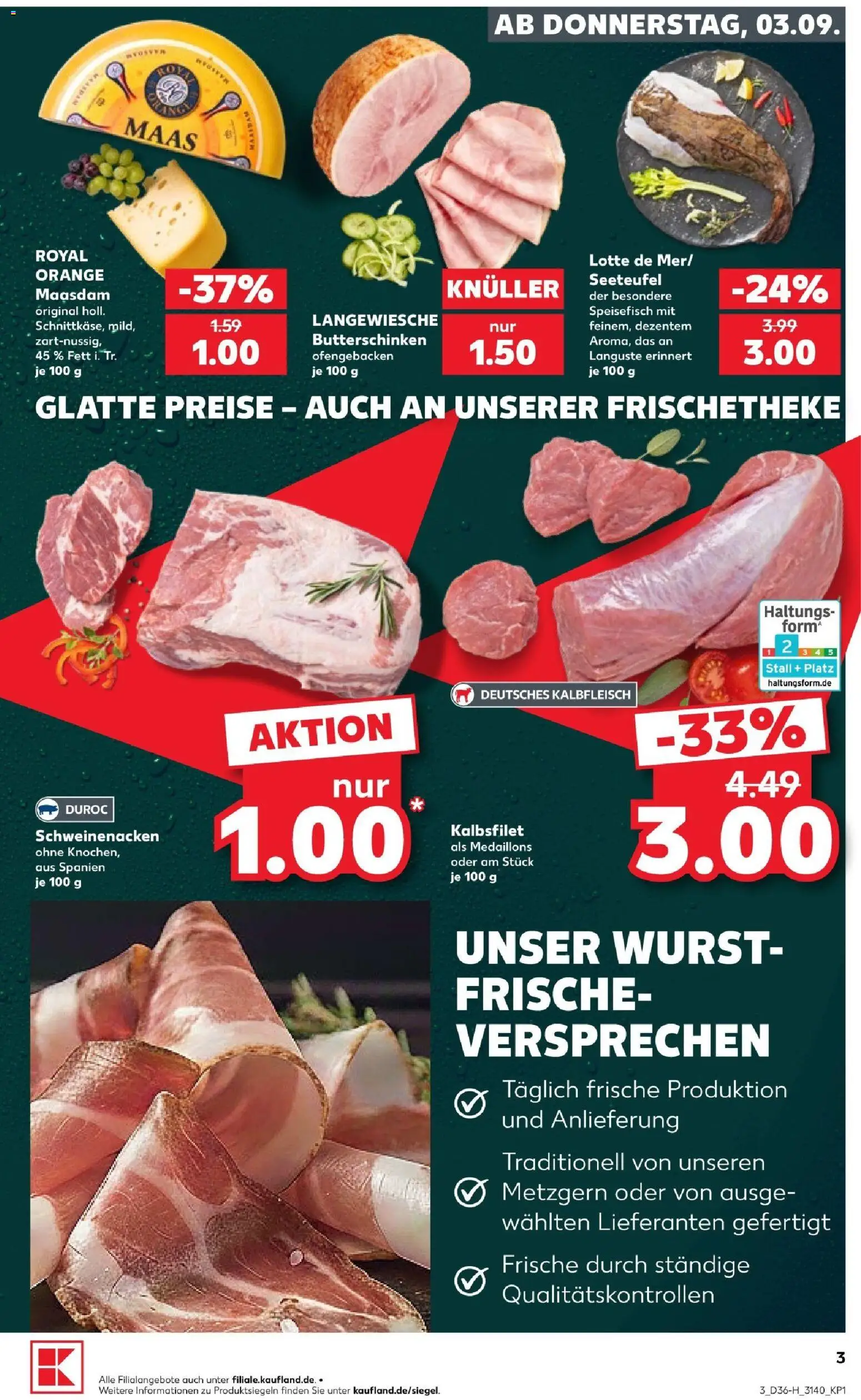 Kaufland Prospekt Leipzig – gültig ab 03.09.2026 | Seite: 3 | Produkte: Schweinenacken, Wurst