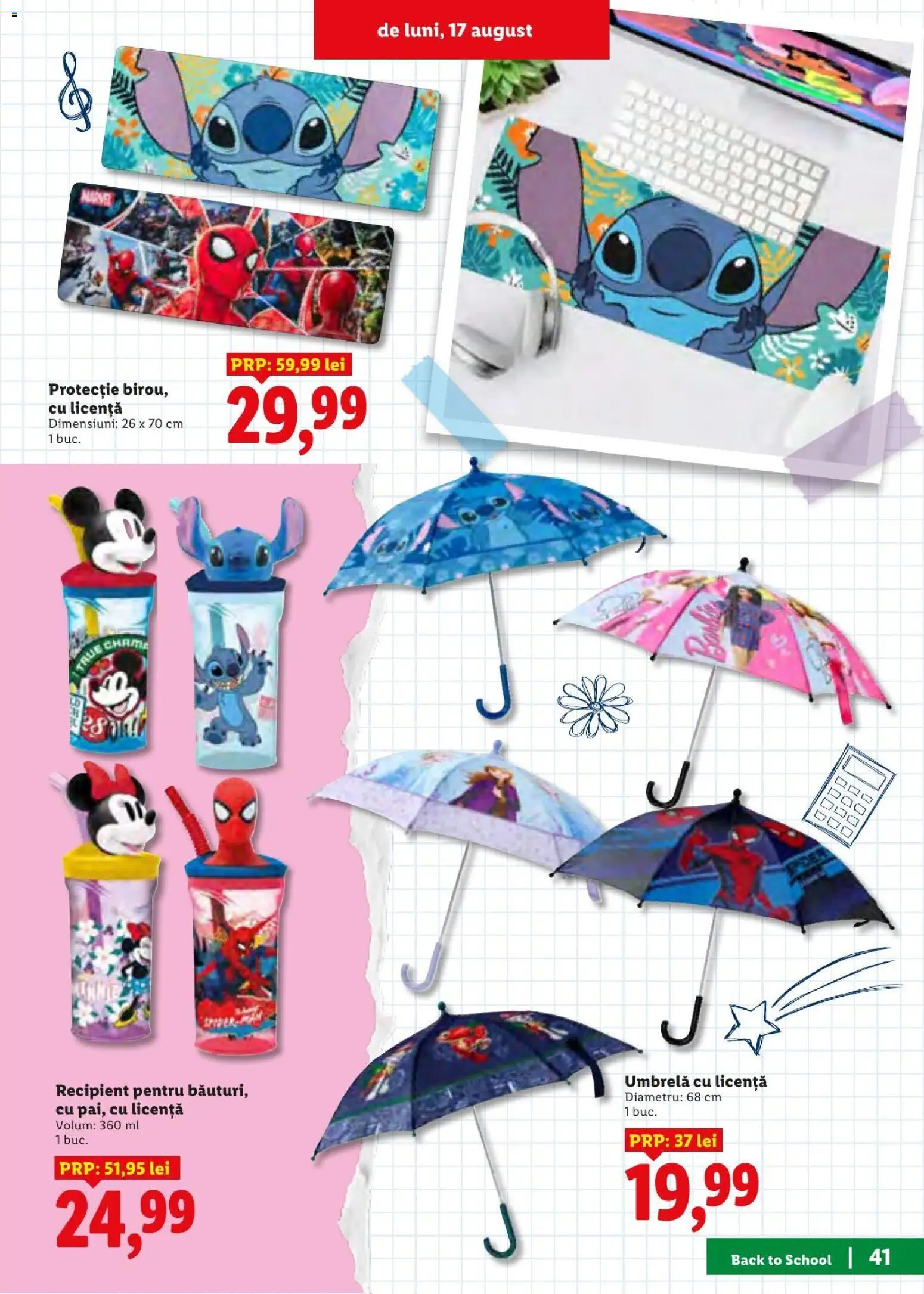 Noul catalog Lidl – valabil de la 10.08.2026 | Pagină: 41 | Produse: Umbrelă