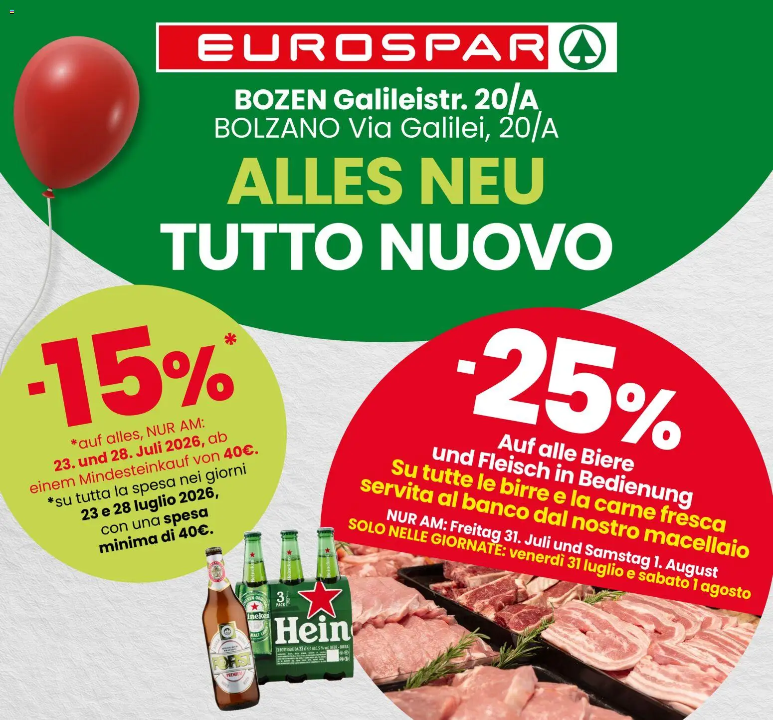 Volantino Eurospar del 23/07/2026 | Pagina: 1 | Prodotti: Birra, Heineken