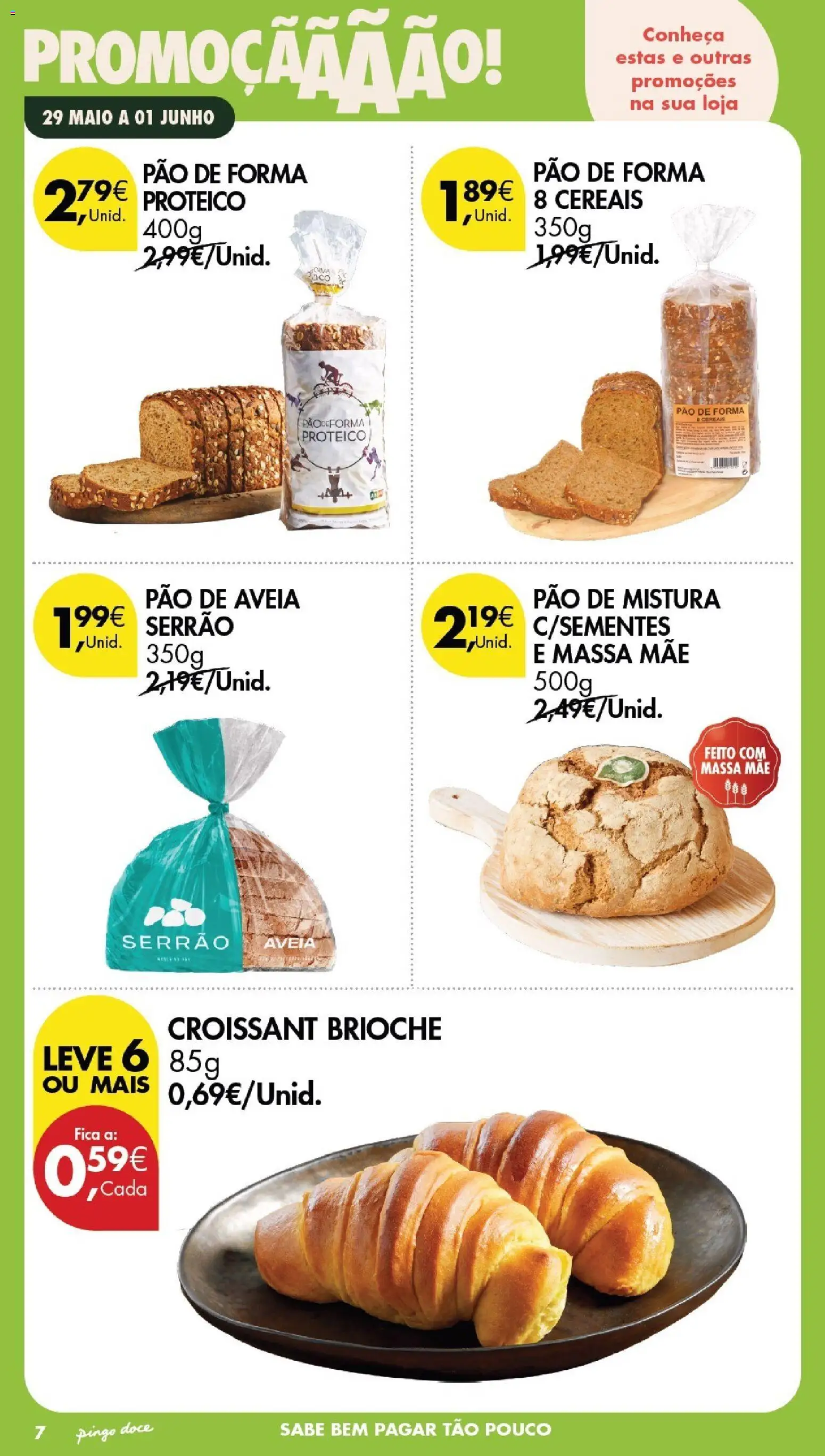 Pingo Doce Poupe Este Fim de Semana │ válido de 29.05.2026 | Página: 6 | Produtos: Aveia, Pão de forma, Pão, Massa