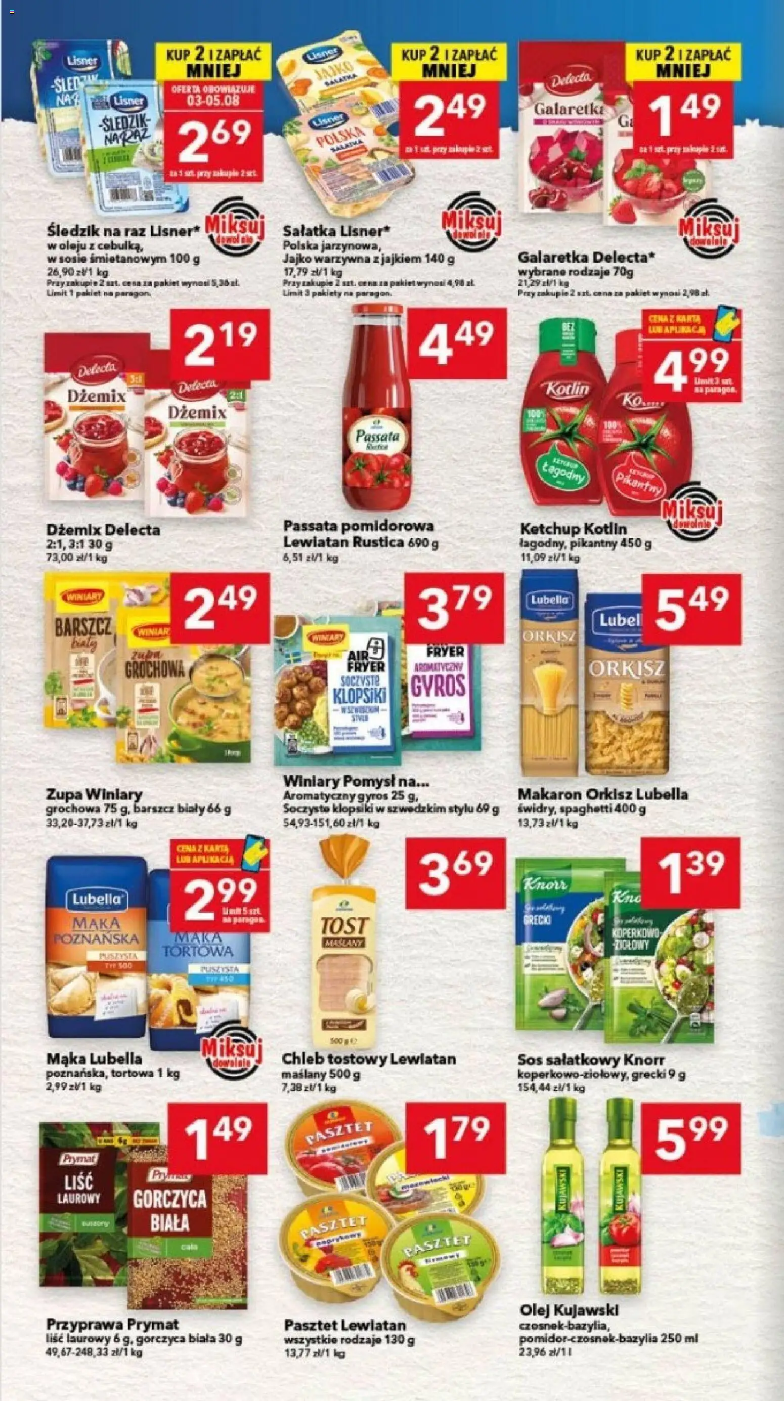 Lewiatan gazetka - Gdańsk od 30.07.2026 | Strona: 4 | Produkty: Galaretki, Passata pomidorowa, Klopsiki, Makaron