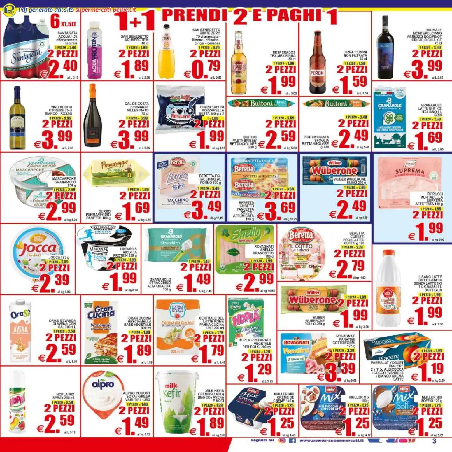 Volantino Pewex del 29.04.2026 | Pagina: 3 | Prodotti: Chinotto, Pancetta, Prosciutto, Forno