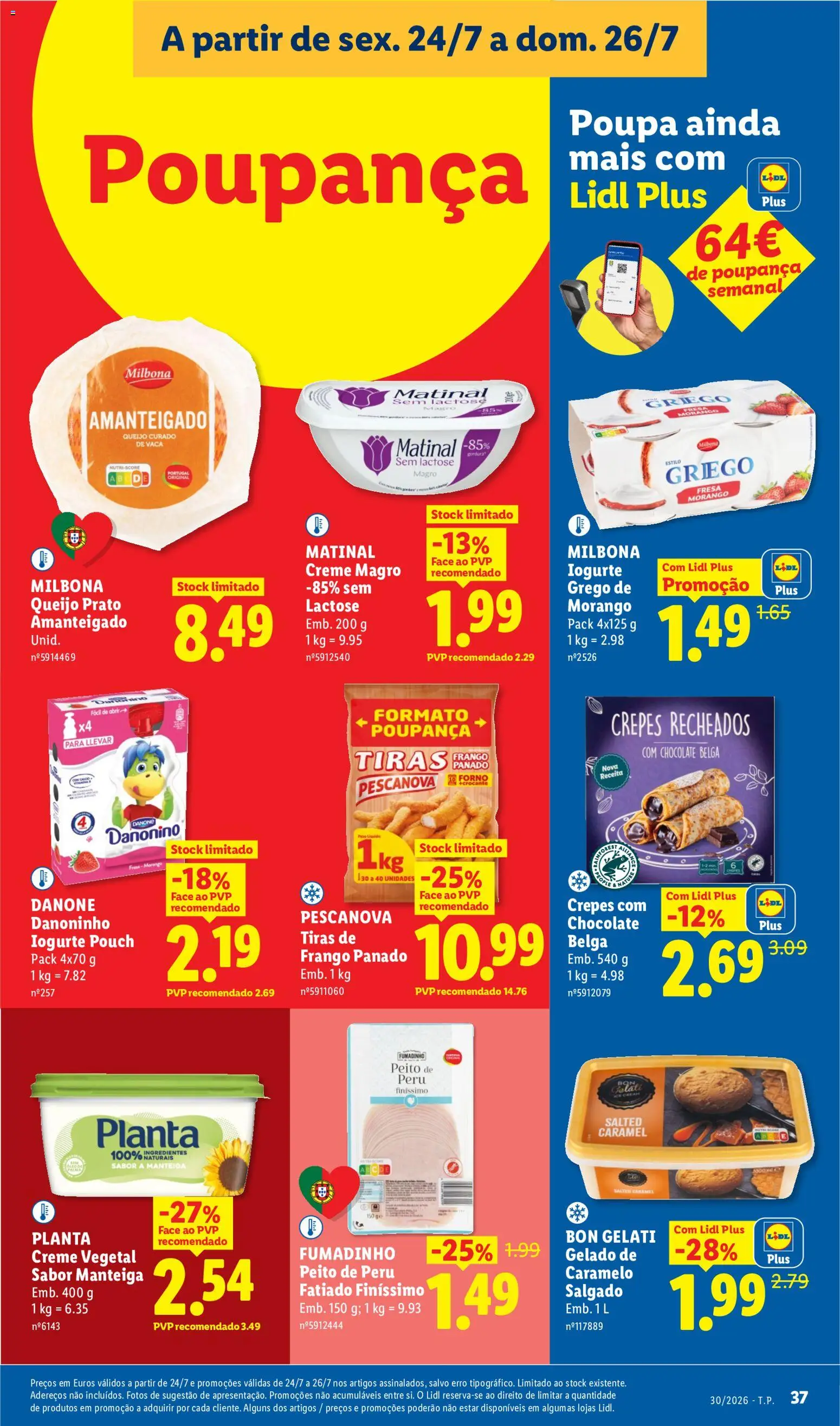 Lidl folheto │ válido de 20/07/2026 | Página: 37 | Produtos: Creme vegetal, Peru, Chocolate, Queijo curado