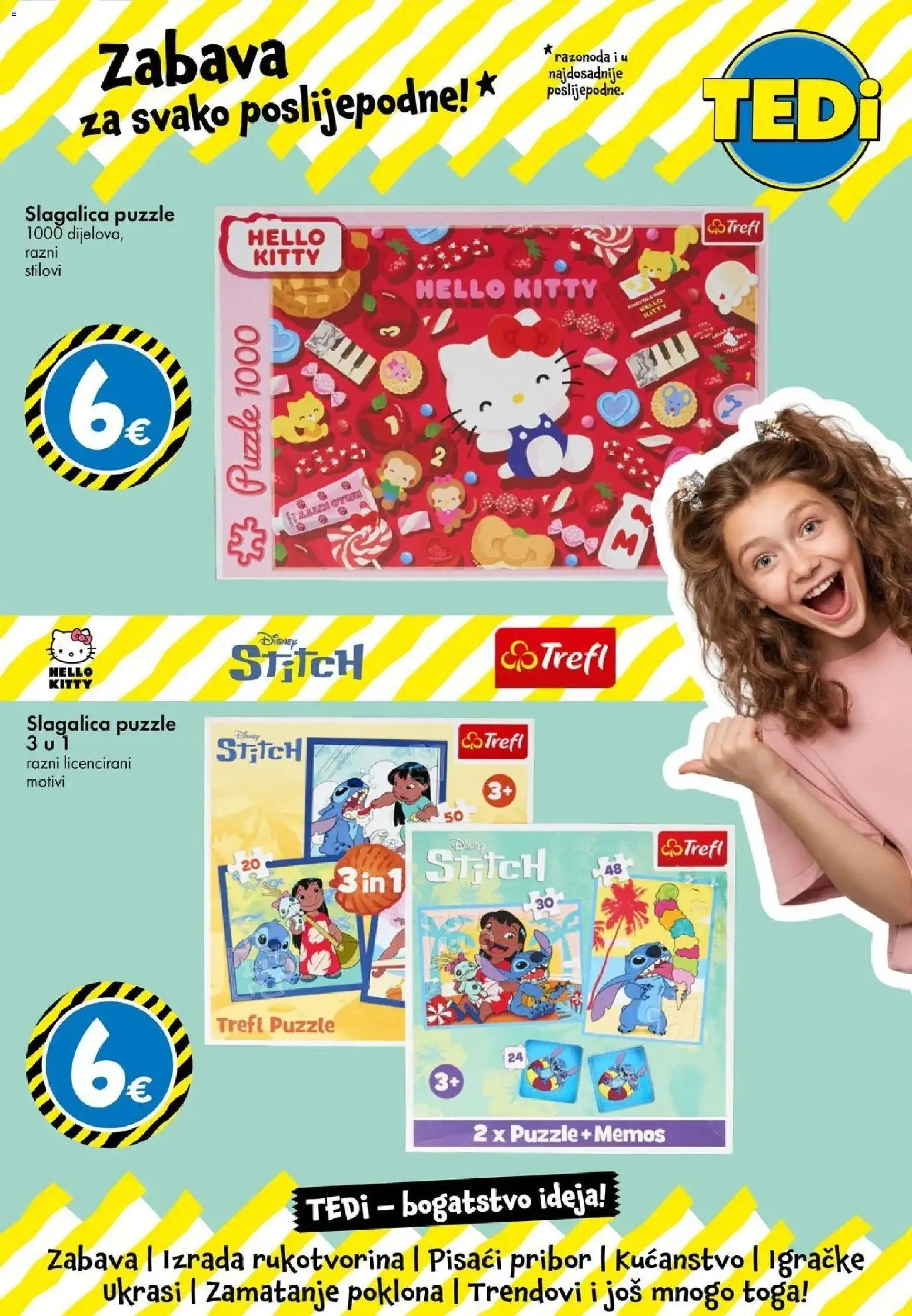 TEDi Katalog novi od 21.08.2026 na listanje > letak digitalni | Stranica: 4 | Proizvodi: Puzzle, Igračke