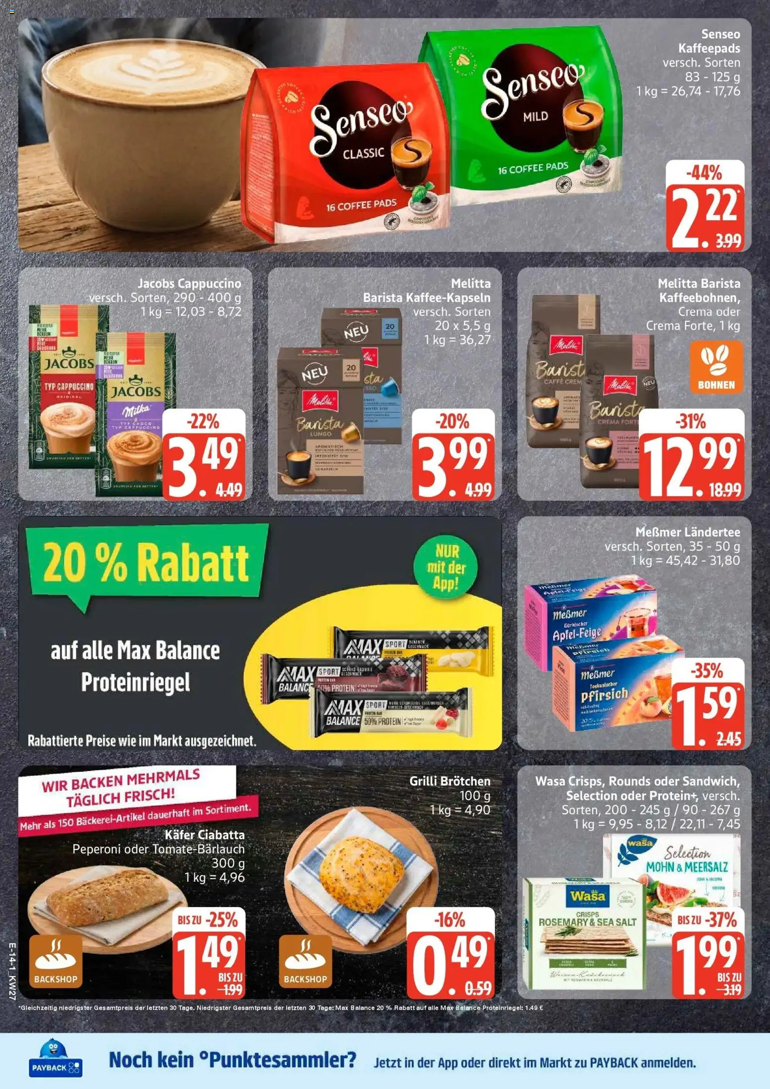 Marktkauf - Marktkauf: Wochenangebote – gültig ab 28.06.2026 | Seite: 15 | Produkte: Melitta, Messmer, Milka, Pfirsich