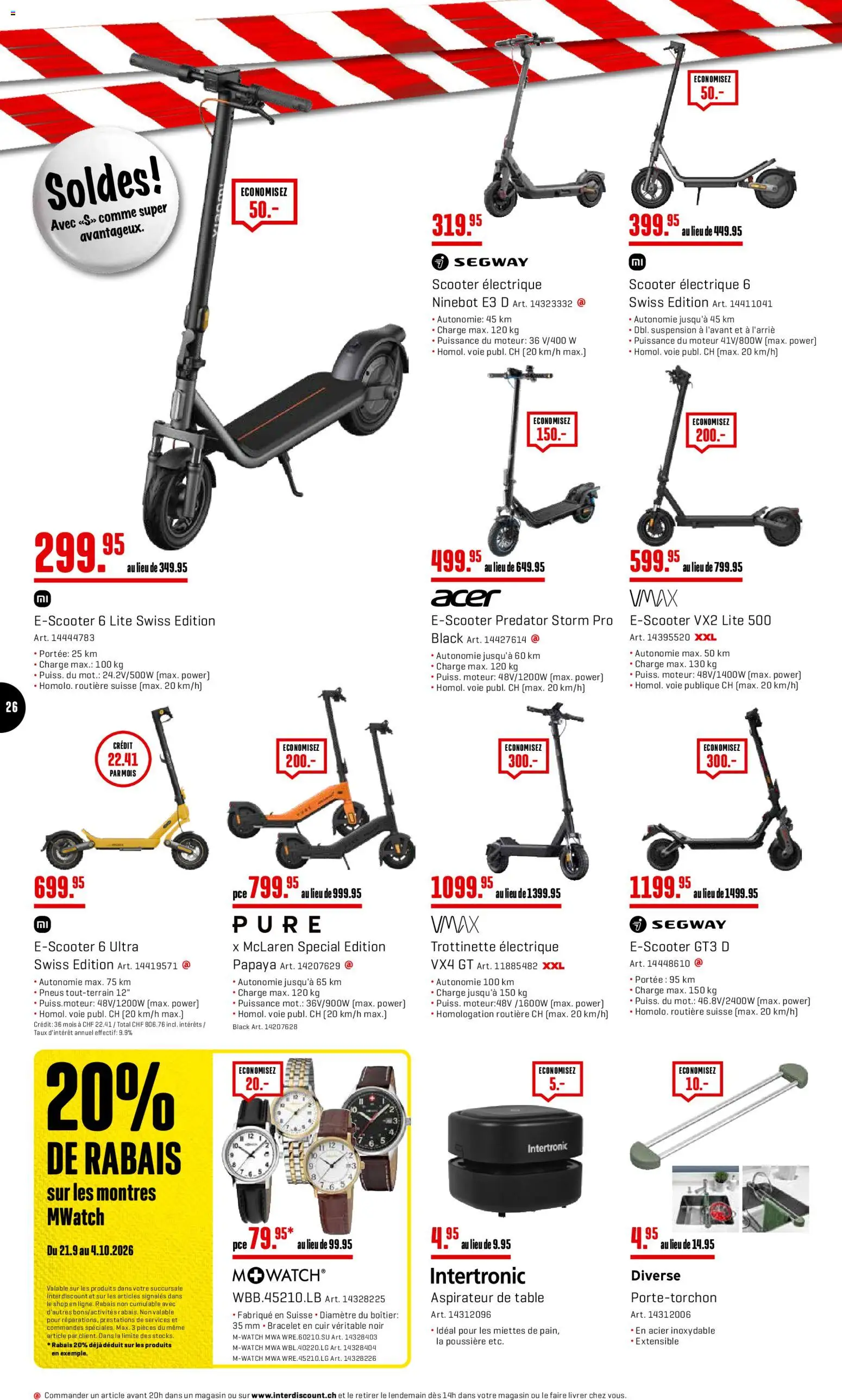 Interdiscount aktionen FR – gültig ab 21.09.2026 | Seite: 26 | Produkte: Scooter