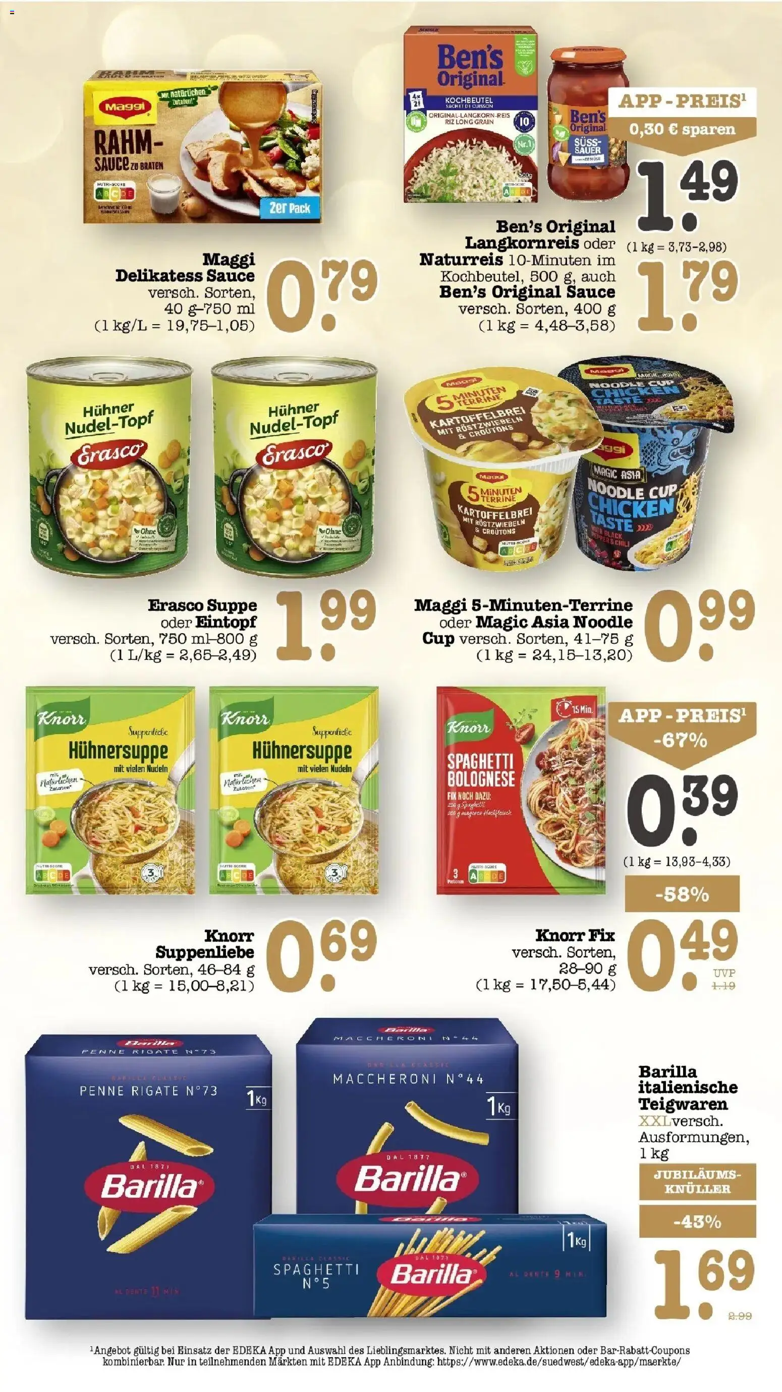E center Prospekt Mainz-Weisenau (ab 28.09.2026) zum Blättern | Seite: 33 | Produkte: Spaghetti, Knorr, Chili, Erasco
