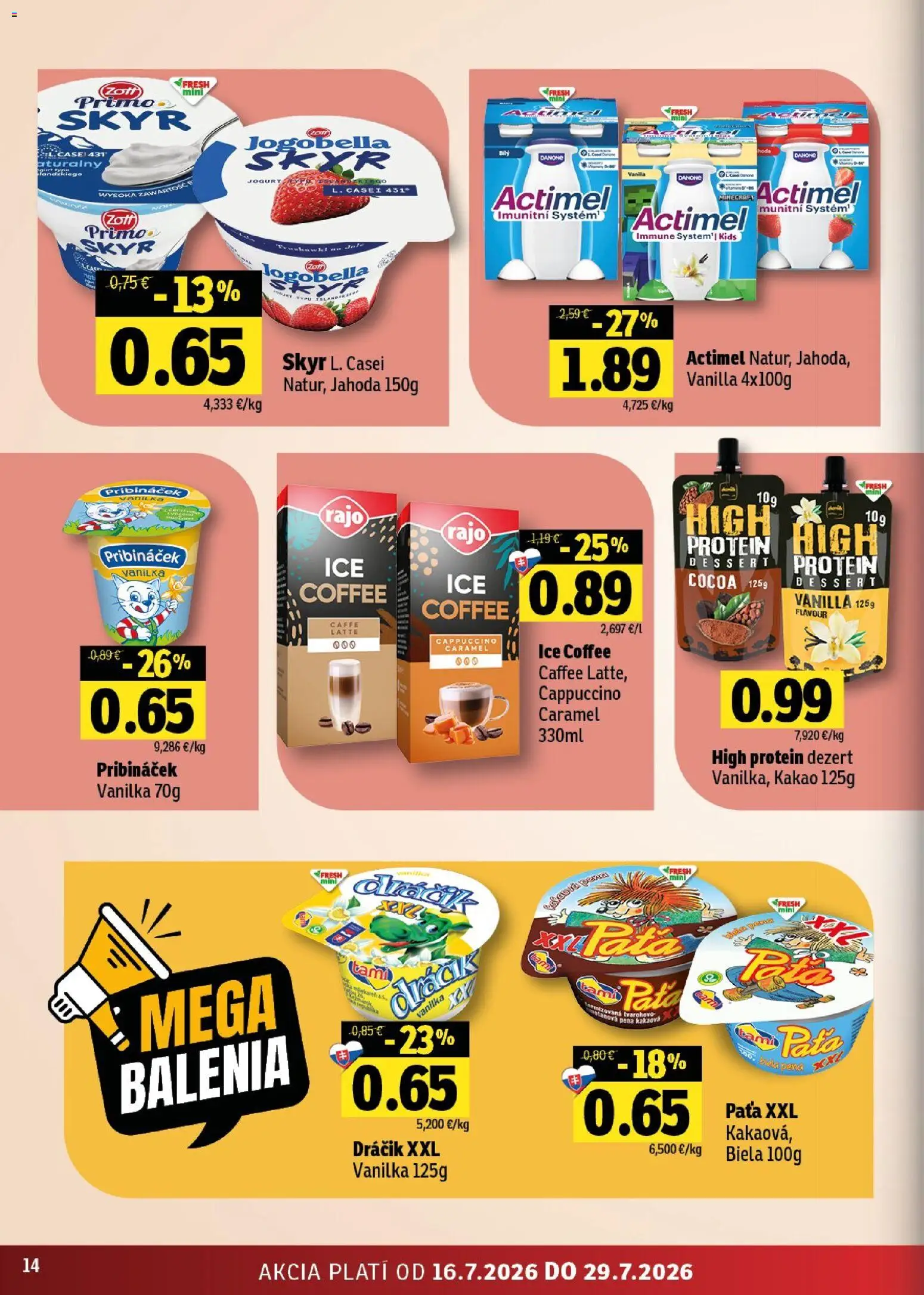 Nové Fresh akcie – leták je platný od 16.07.2026 | Strana: 14
