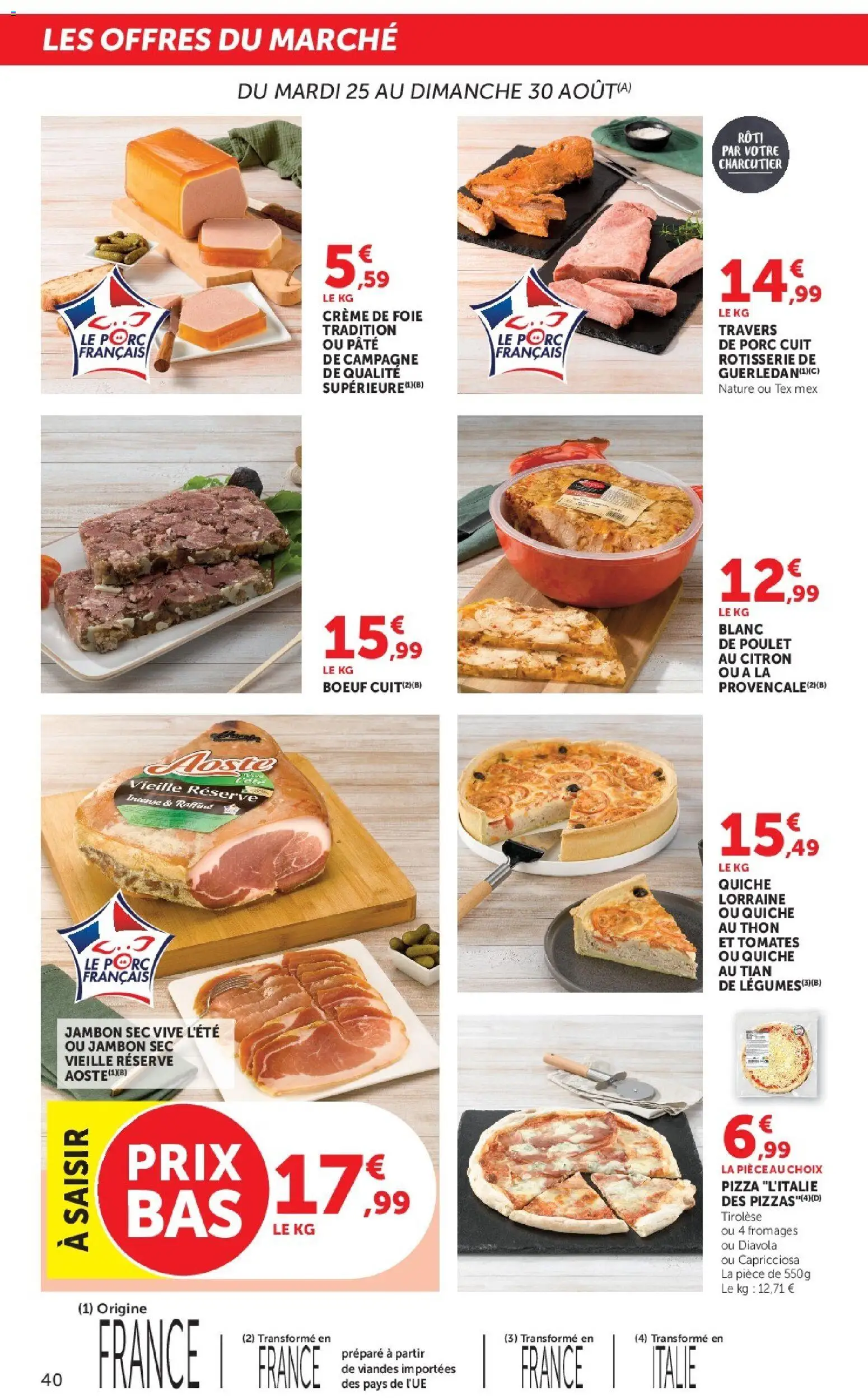 {H1} | Page: 40 | Produits: Citron, Jambon, Pizza, Porc
