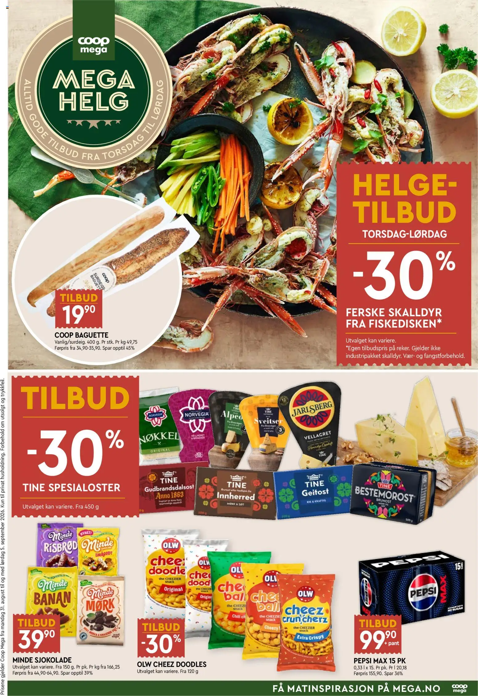 {H1} | Side: 1 | Produkter: Chili, Sjokolade, Pepsi Max, Jarlsberg