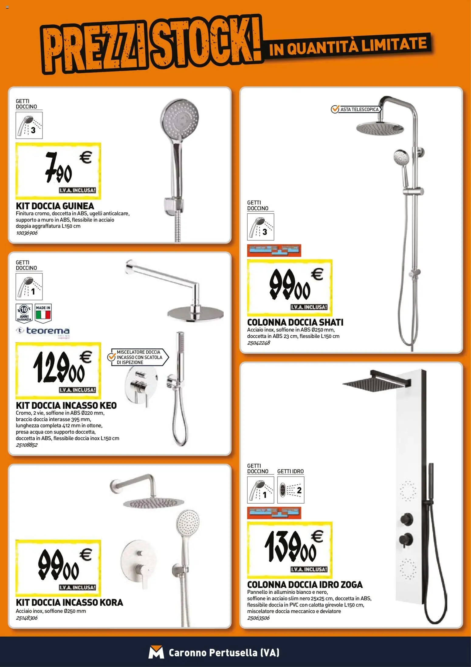 Volantino TECNOMAT del 29/10/2026 | Pagina: 3 | Prodotti: Acqua, Miscelatore, Alluminio, Doccia