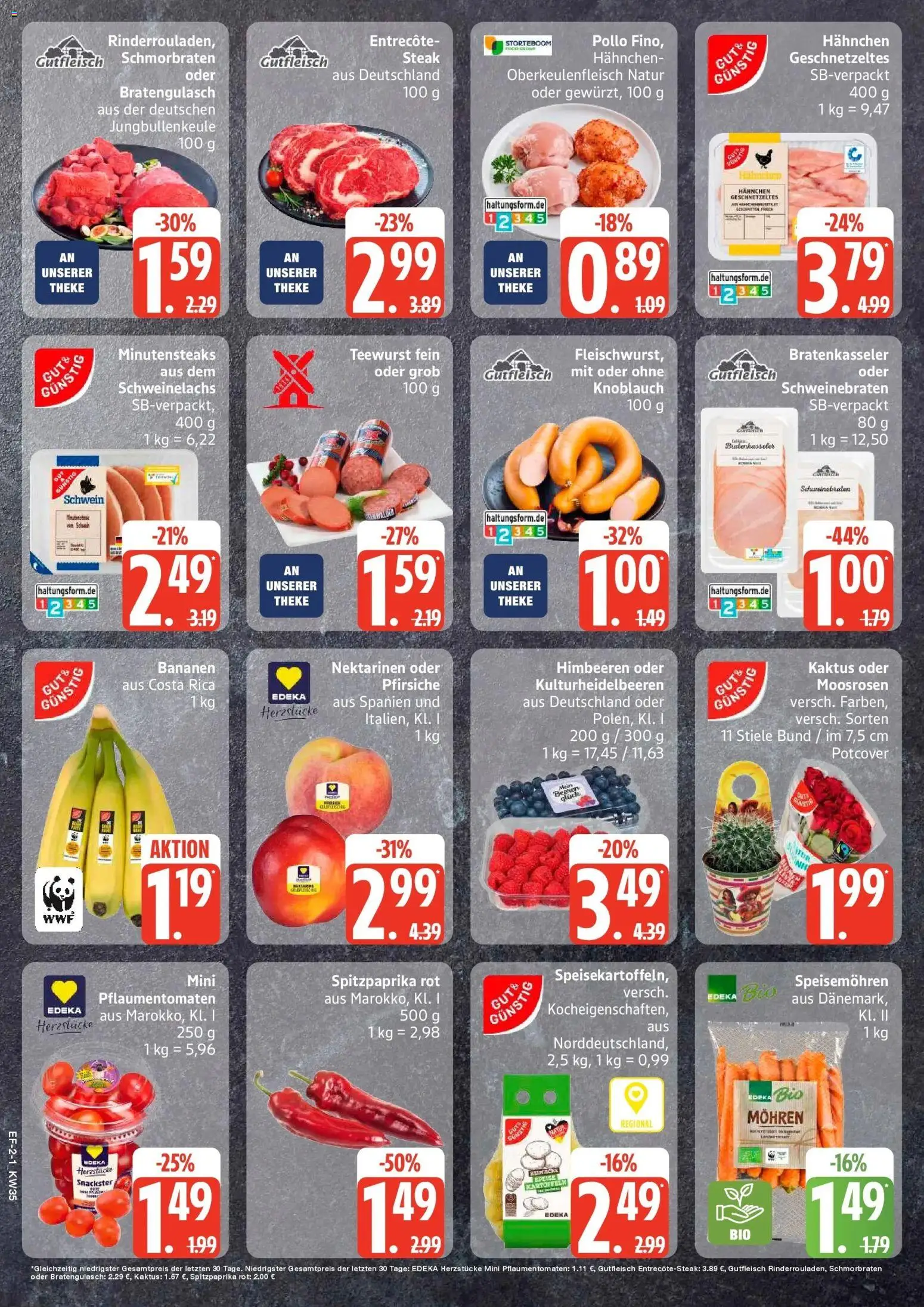Edeka Prospekt Hamburg (ab 24.08.2026) » Angebote Online | Seite: 2 | Produkte: Himbeeren, Nektarinen, Bananen, Knoblauch