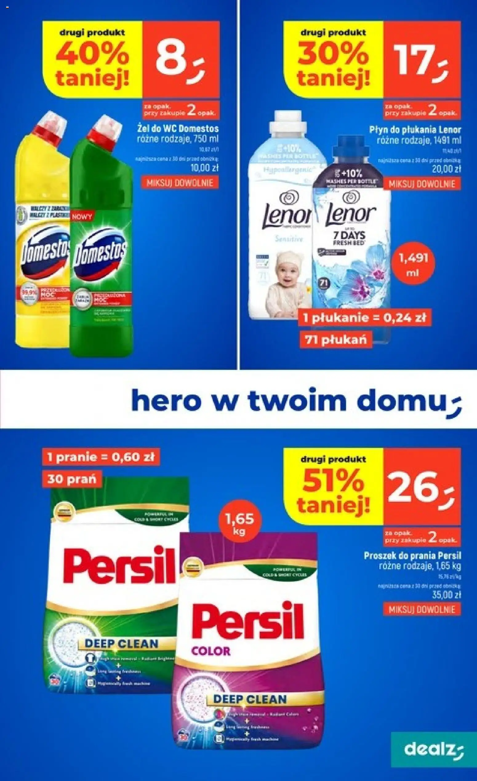 Dealz gazetka od 23.07.2026 | Strona: 23 | Produkty: Persil, Domestos, Proszek do prania, Proszek do prania Persil