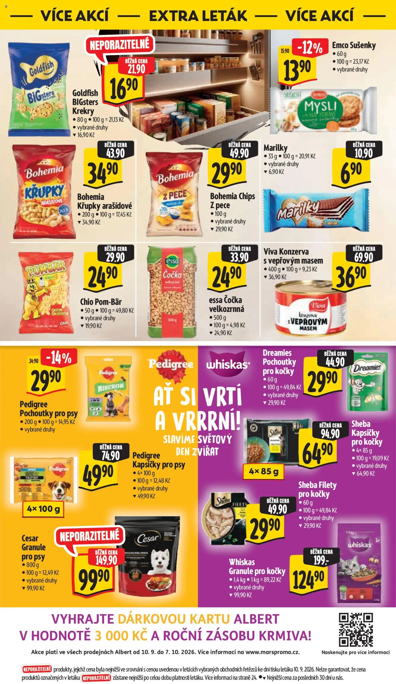 Albert leták - Supermarket -  	Frenštát pod Radhoštěm od 16.09.2026 | Strana: 47 | Produkty: Sheba, Kapsičky, Sušenky, Kapsičky pro psy